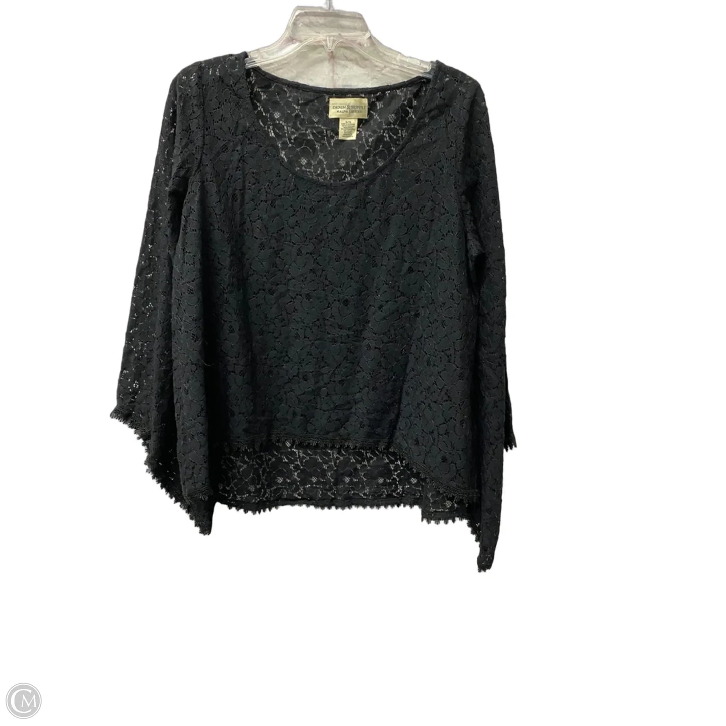 Top Long Sleeve By Denim & Supply By Ralph Lauren In Black, Size: Xl