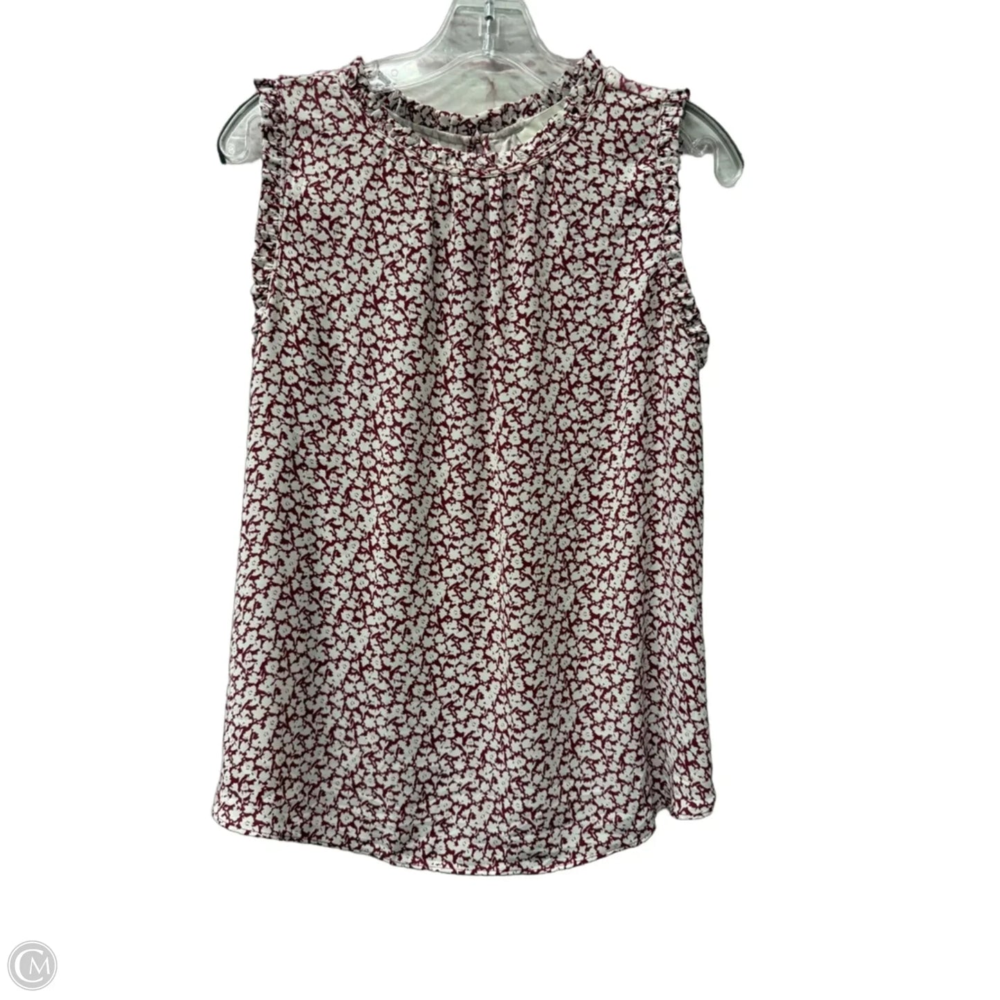 Top Short Sleeve By Loft In Maroon, Size: S