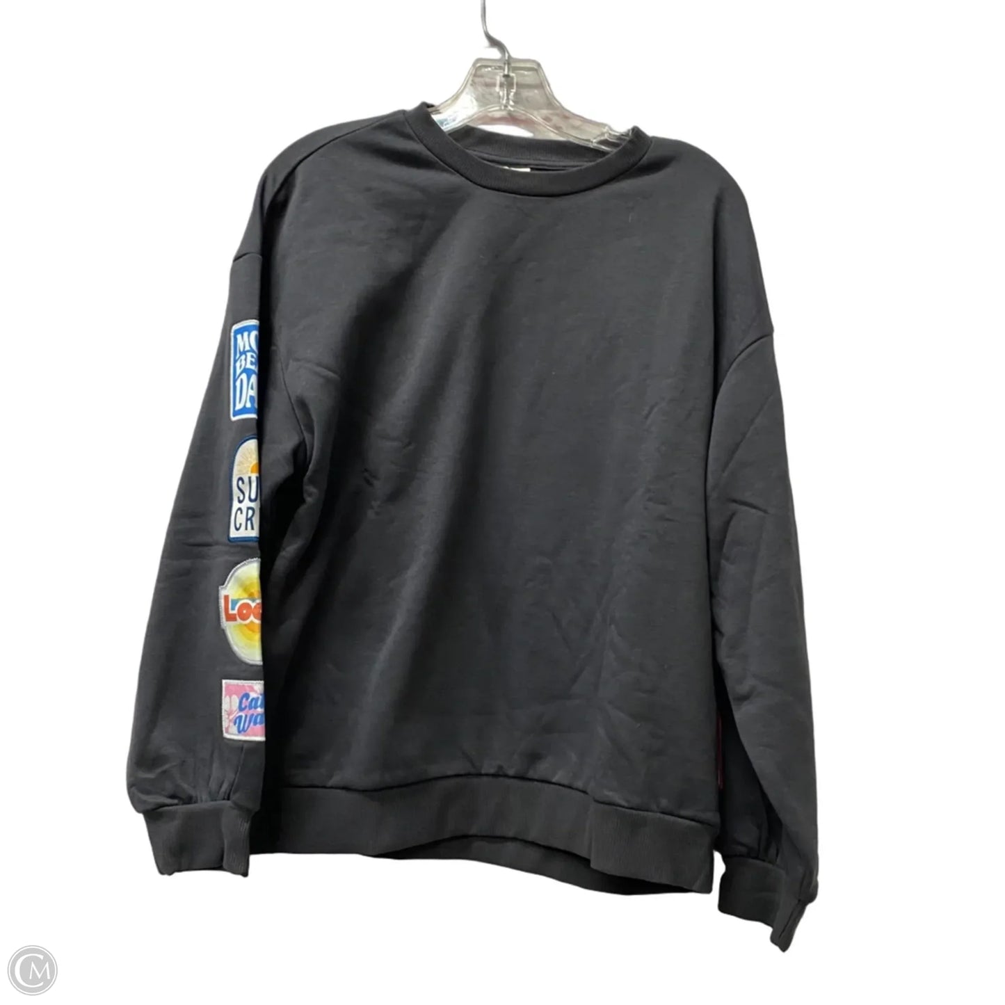 Top Long Sleeve By Ocean Drive In Grey, Size: S