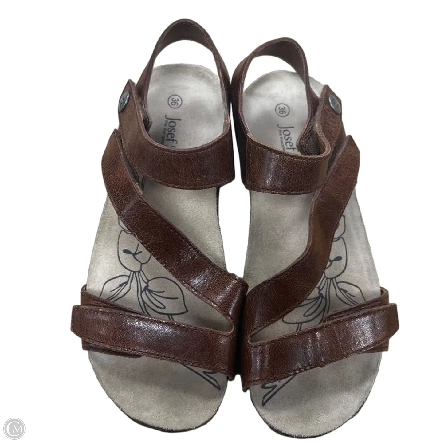 Sandals Flats By Josef Seibel In Brown, Size: 5.5