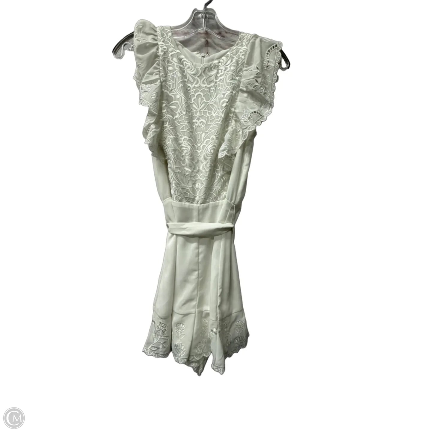 Romper By Express In White, Size: M