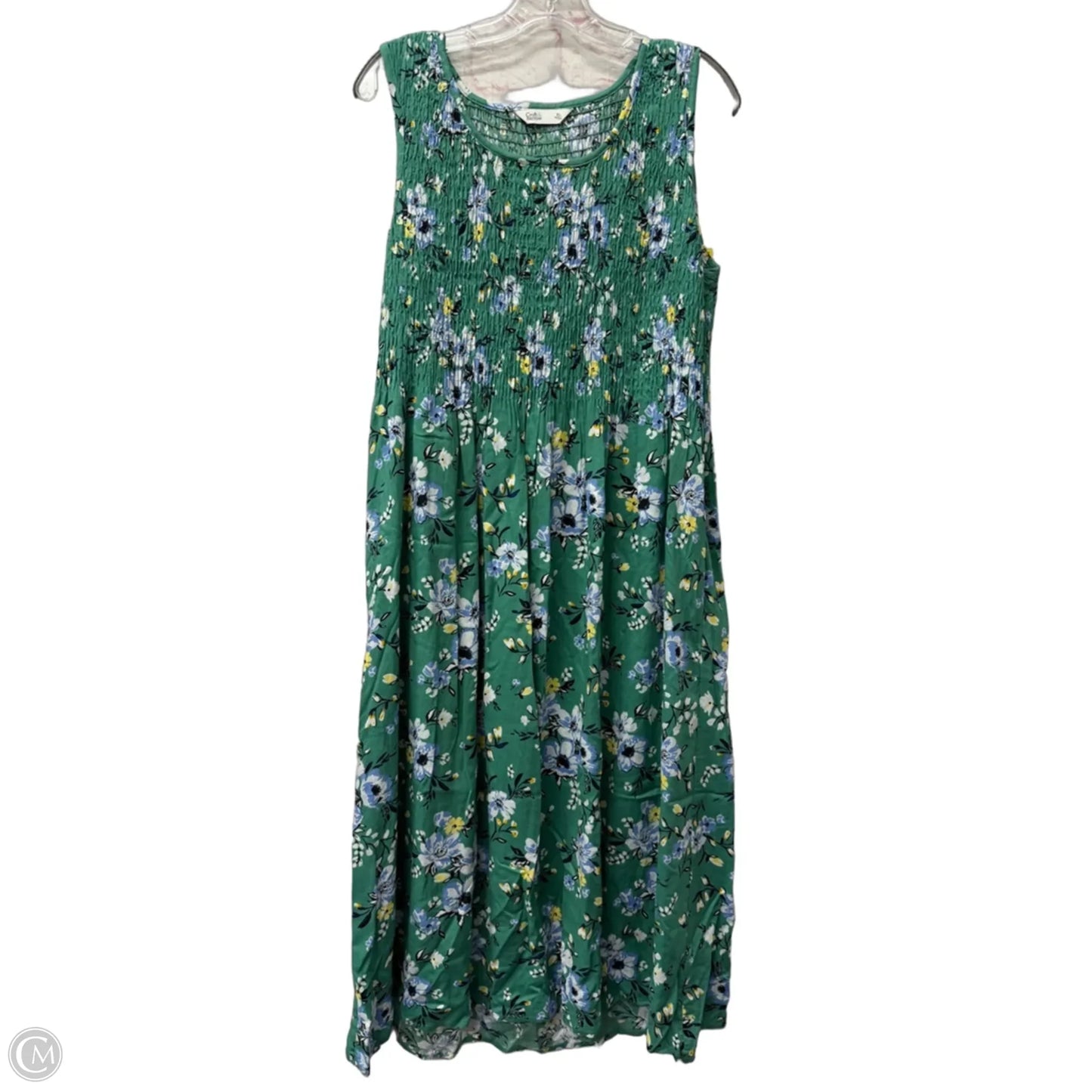 Dress Casual Midi By Croft And Barrow In Green, Size: Xl