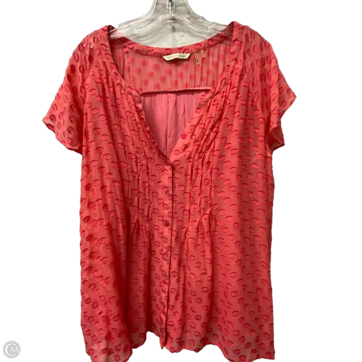 Top Short Sleeve By Soft Surroundings In Pink, Size: Xl