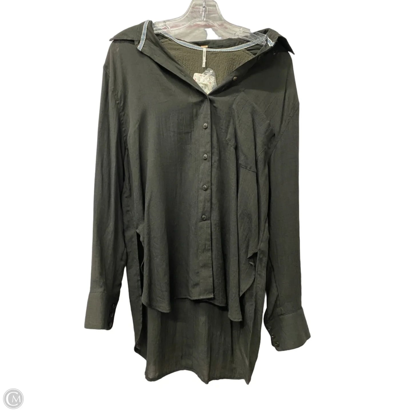 Top Long Sleeve By Free People In Green, Size: M