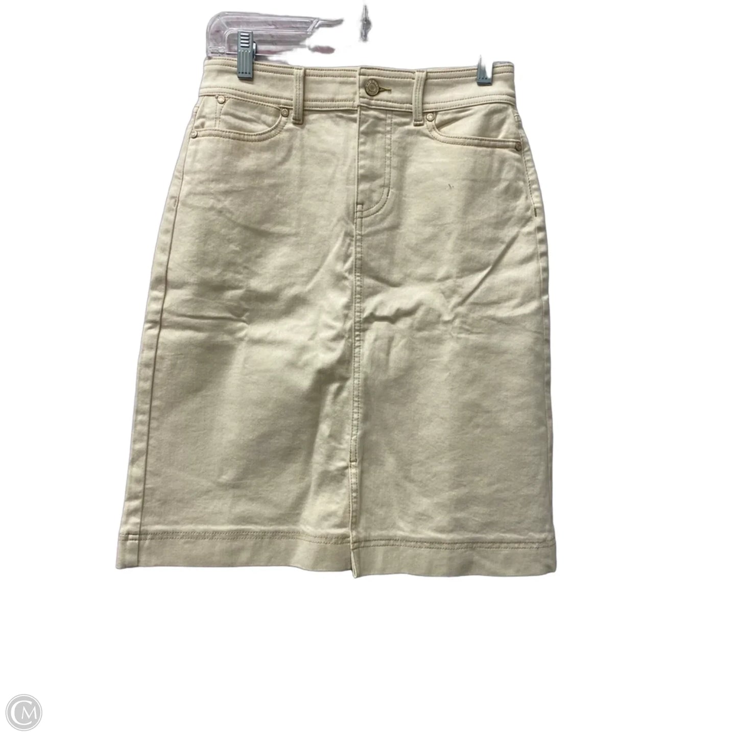 Skirt Mini & Short By Talbots In Cream, Size: 0p