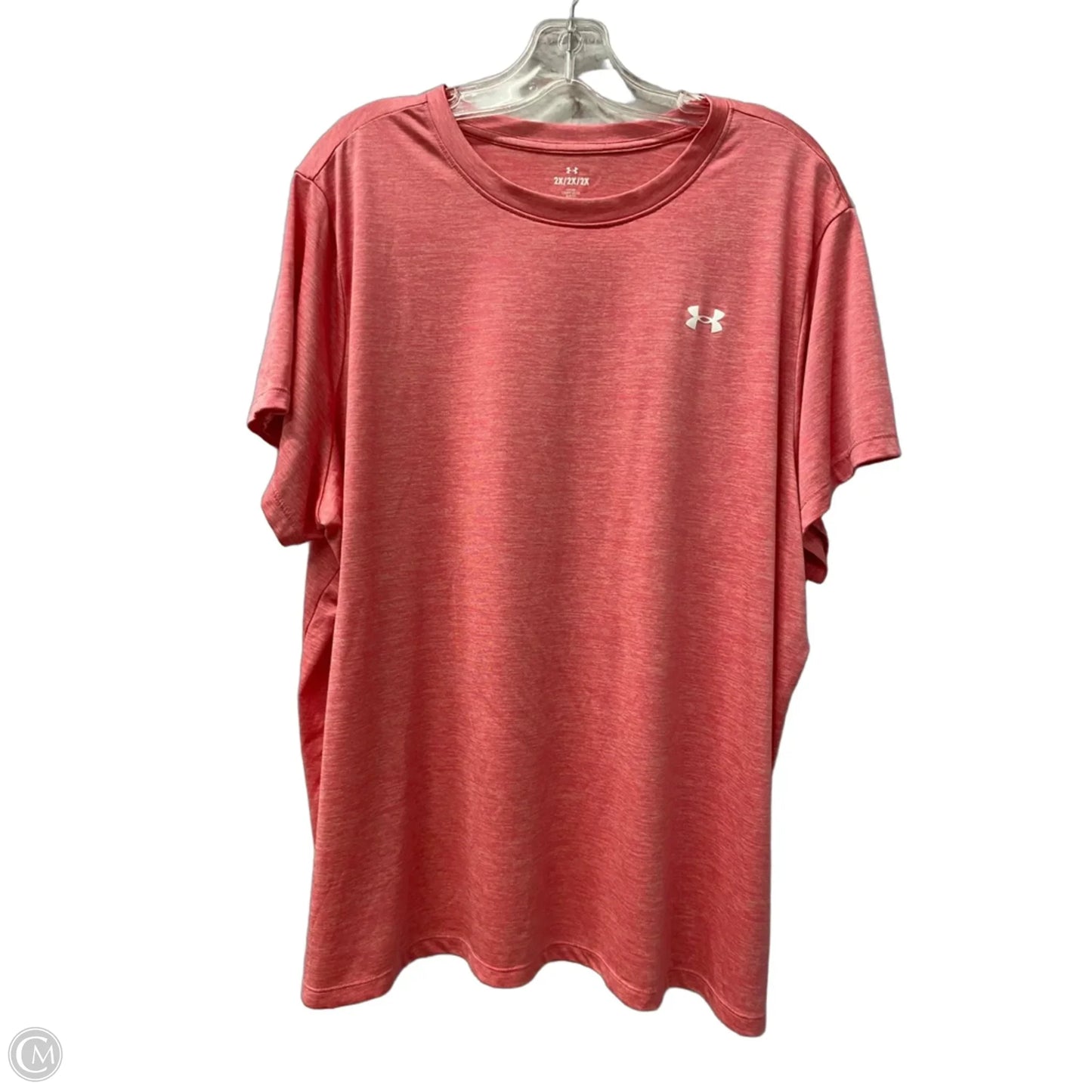 Athletic Top Short Sleeve By Under Armour In Pink, Size: 2x