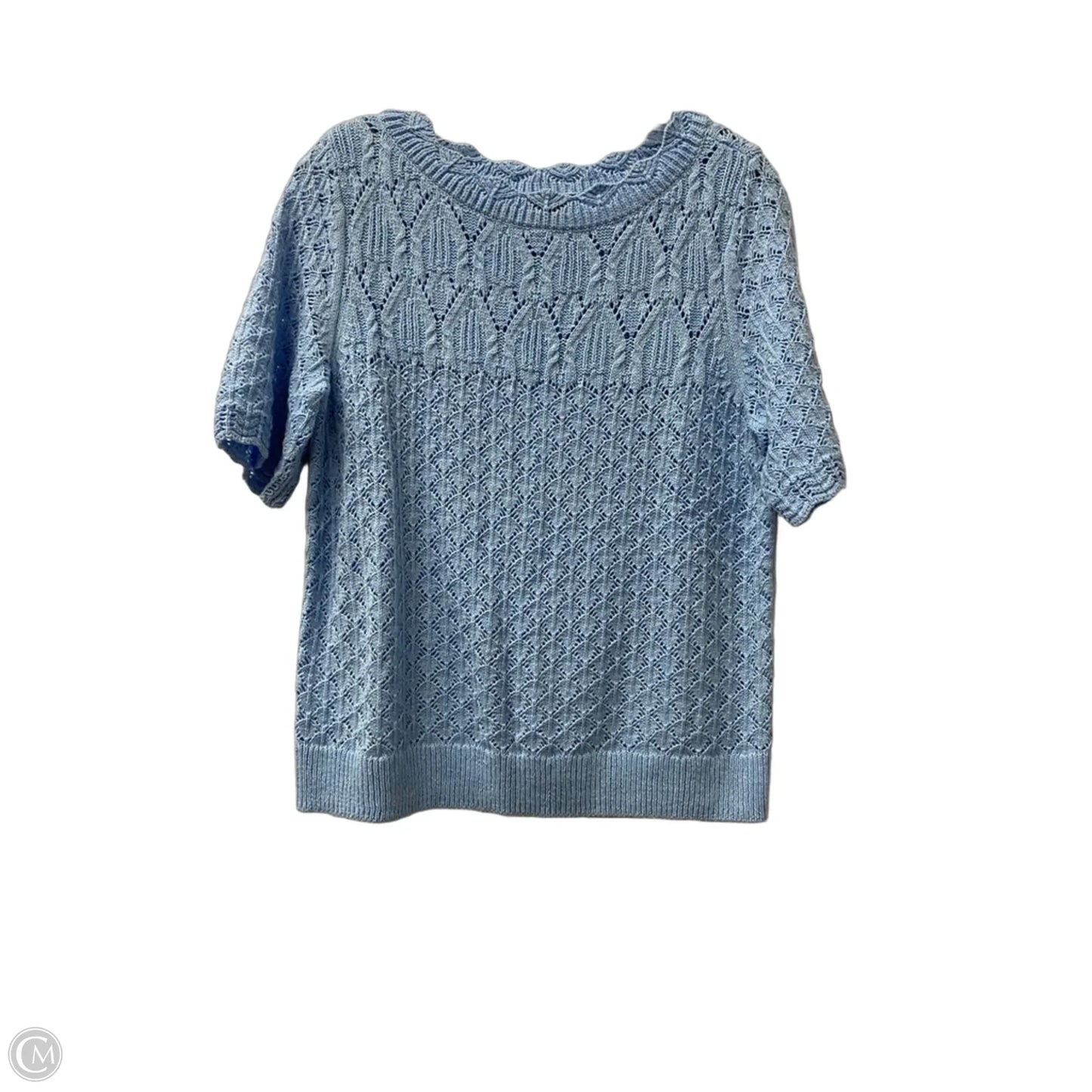 Sweater Short Sleeve By Talbots In Blue, Size: Mp