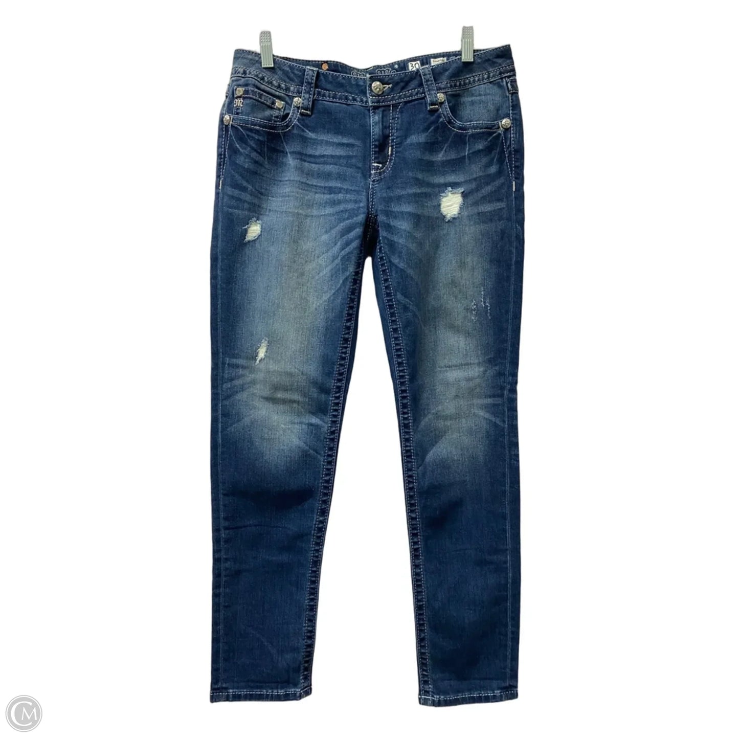 Jeans Skinny By Miss Me In Blue, Size: 10