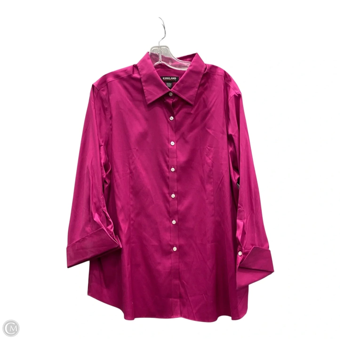 Top Long Sleeve By Kirkland In Pink, Size: 1x