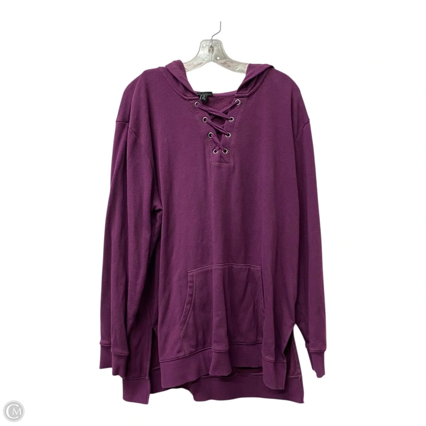 Sweatshirt Hoodie By Torrid In Purple, Size: 2x