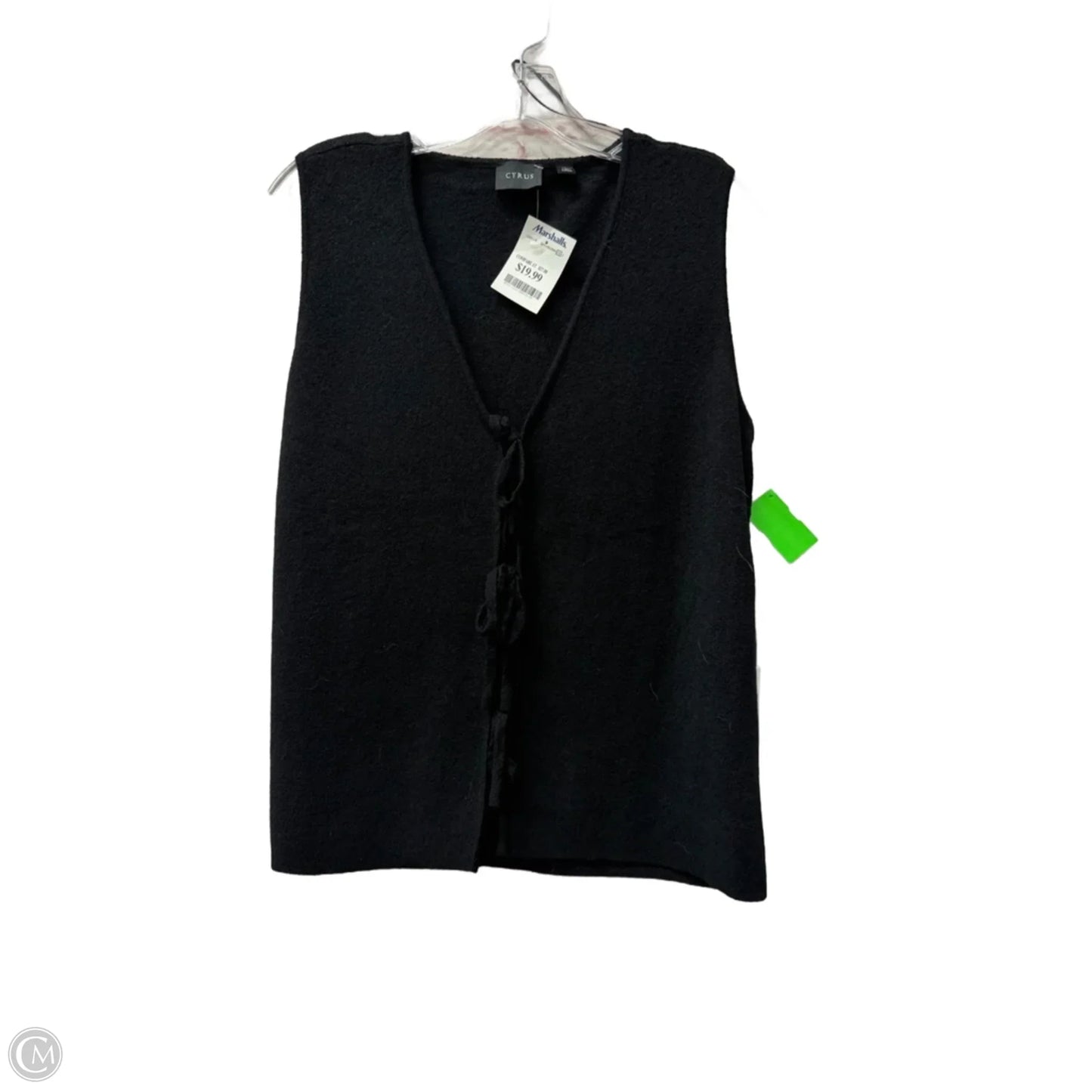 Top Sleeveless By Cyrus In Black, Size: L