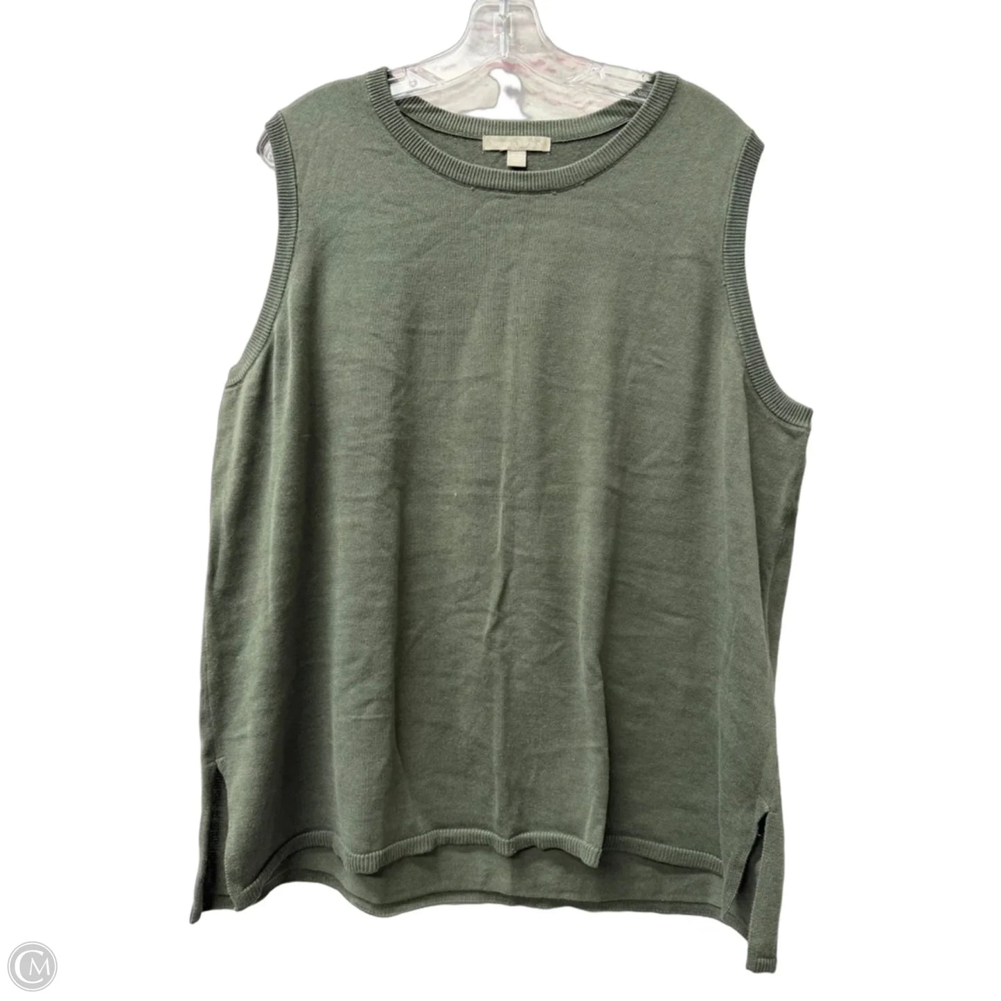 Top Sleeveless By Woman Within In Green, Size: 2x