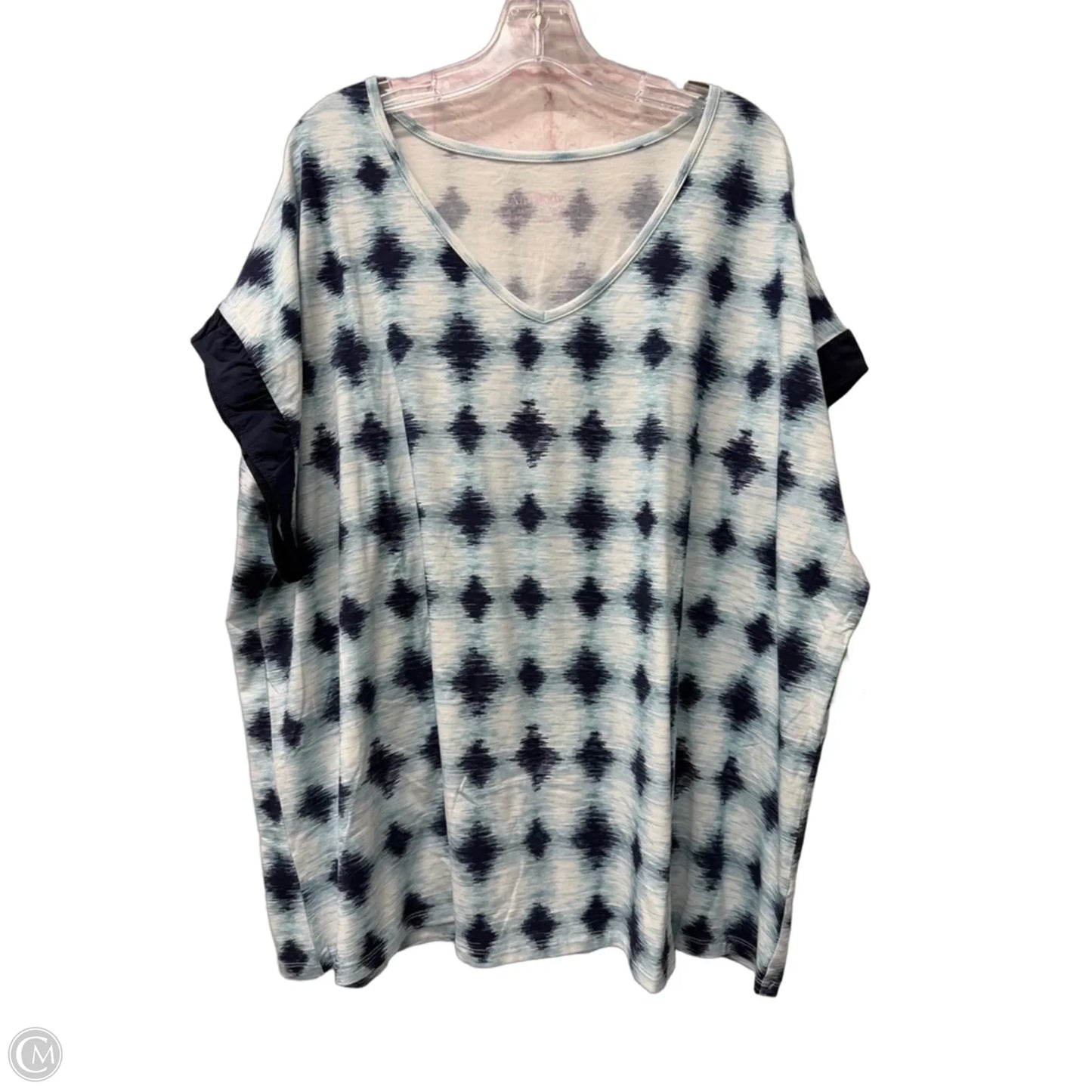 Top Short Sleeve By Any Body In Blue, Size: 3x