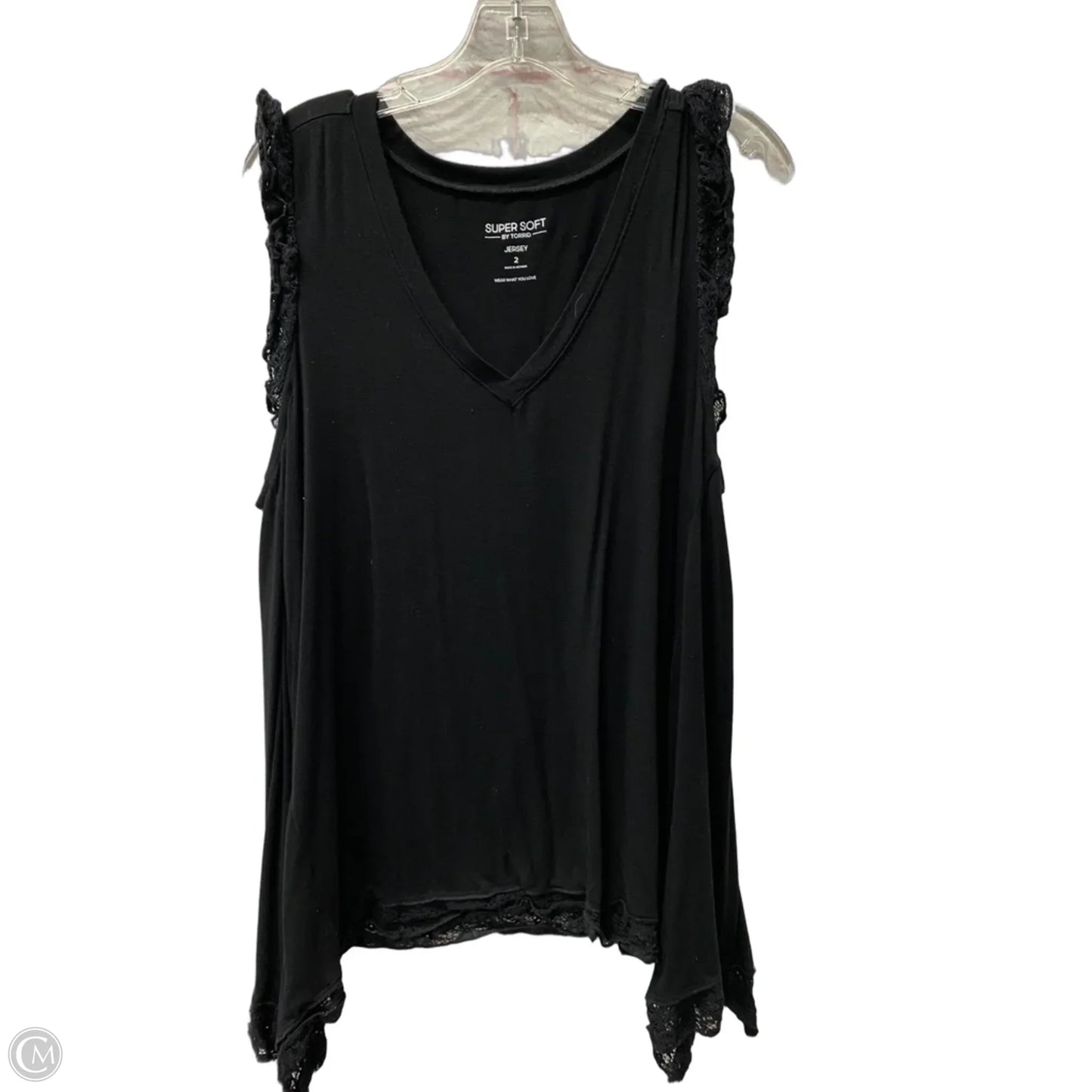 Top Sleeveless By Torrid In Black, Size: 2x