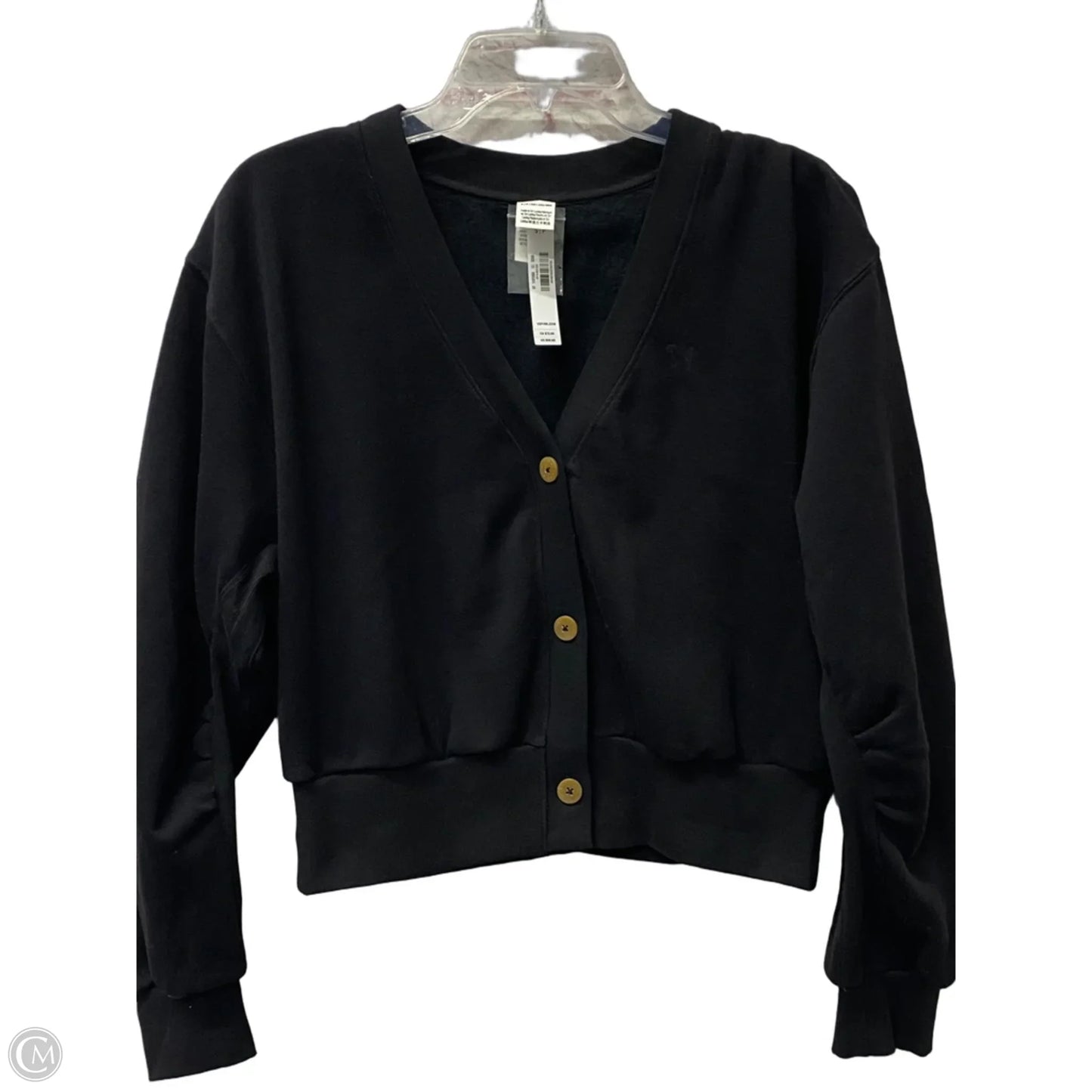 Sweater Cardigan By Pink In Black, Size: S