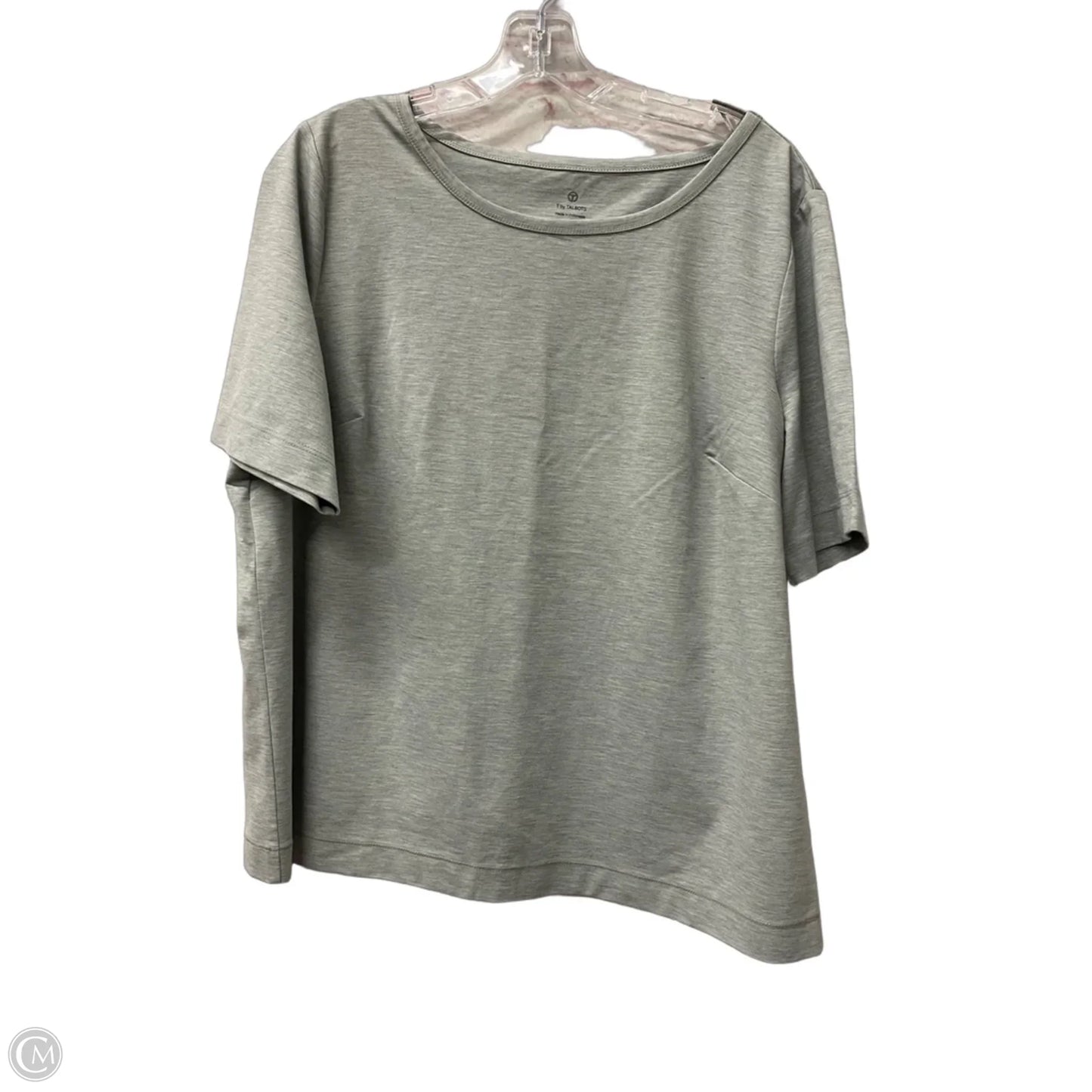 Top Short Sleeve Basic By Talbots In Grey, Size: 1x
