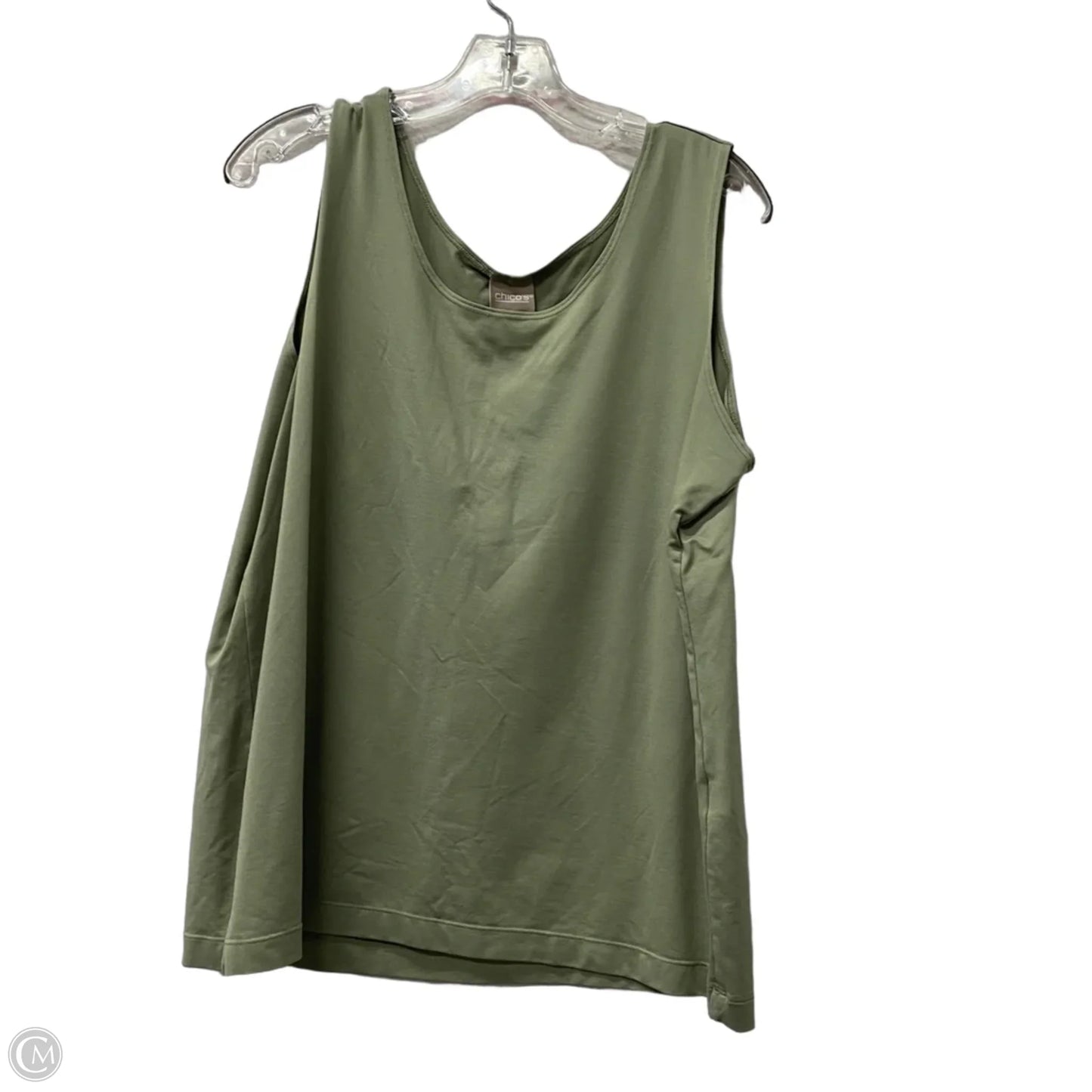 Tank Top By Chicos In Green, Size: Xl