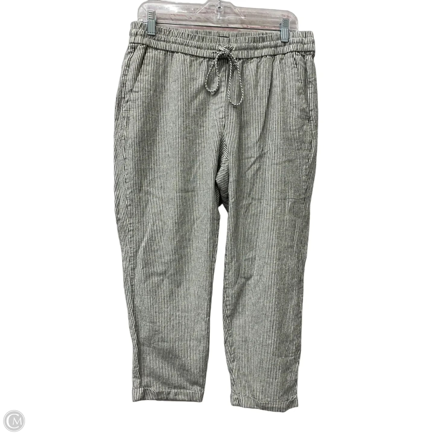 Pants Linen By J. Crew In Grey & White, Size: 12