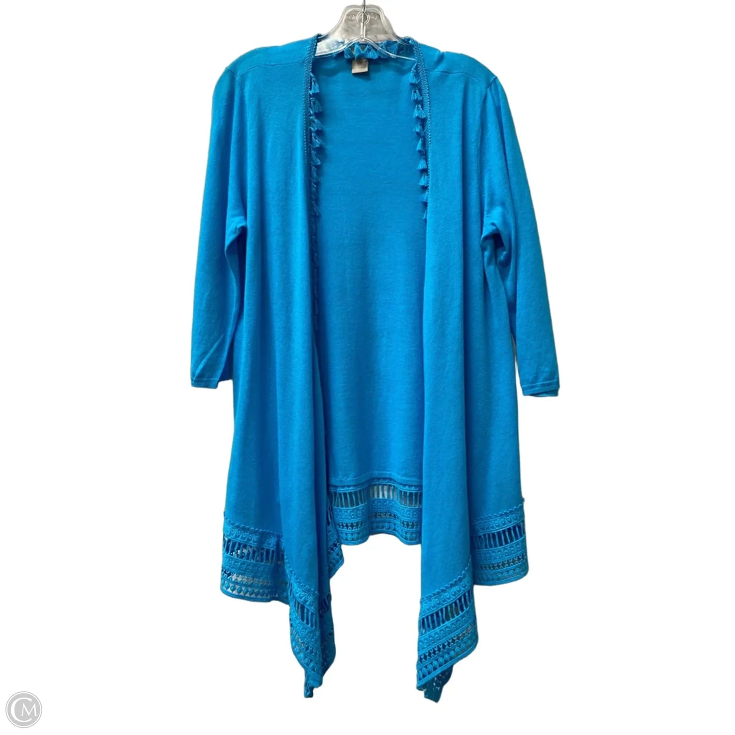 Sweater Cardigan By Chicos In Blue, Size: M