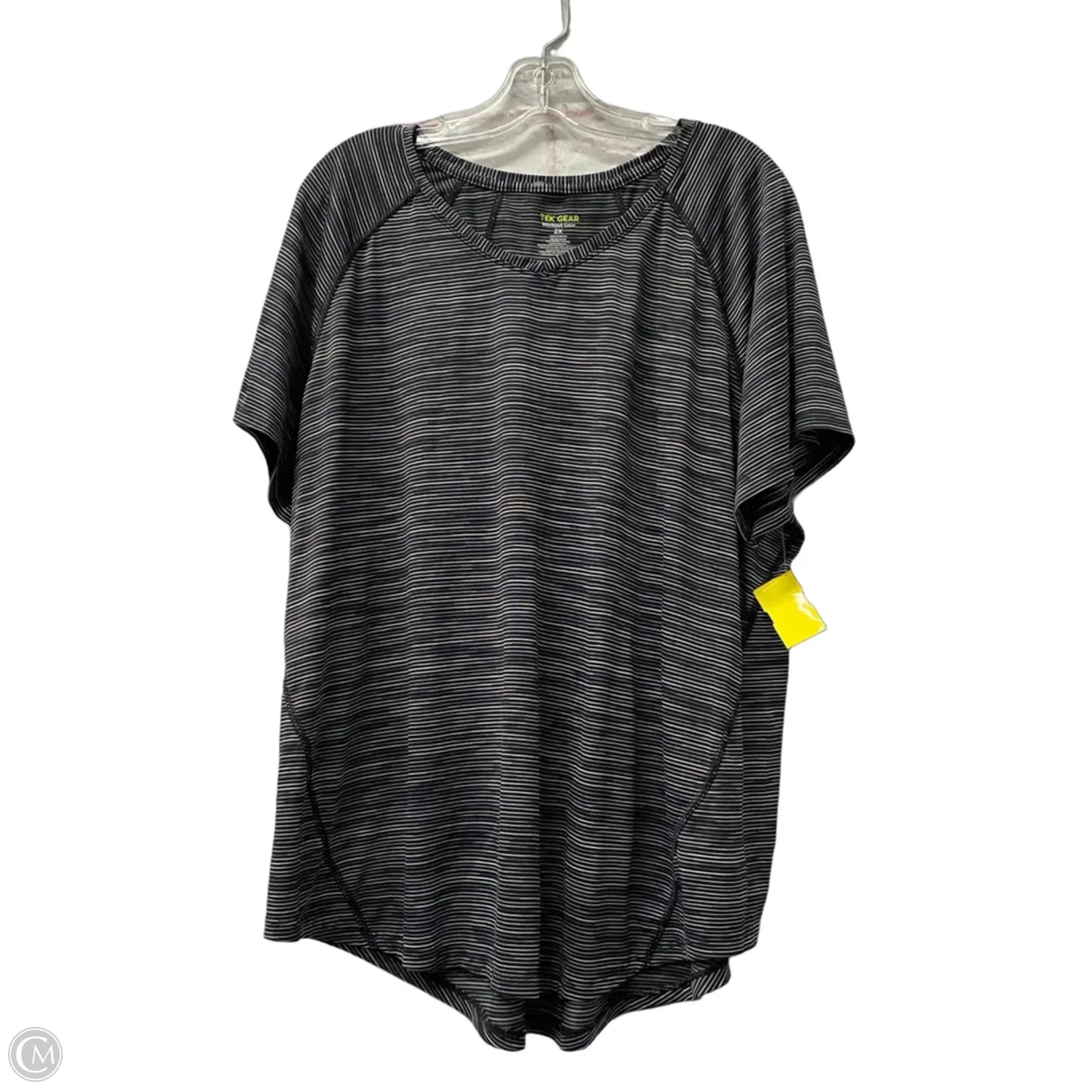 Athletic Top Short Sleeve By Tek Gear In Grey, Size: 2x