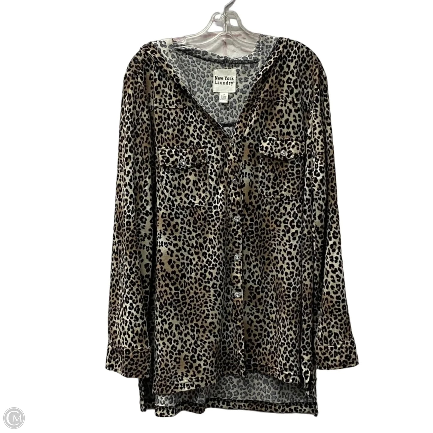 Cardigan By New York Laundry In Animal Print, Size: 1x