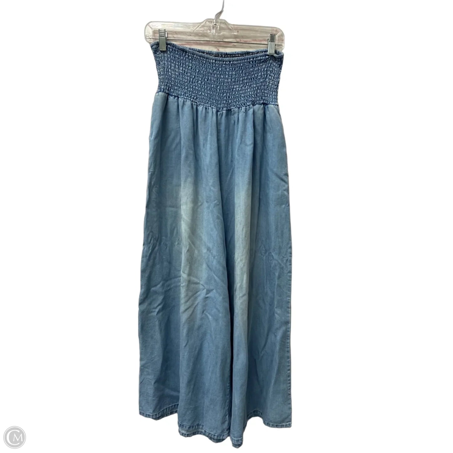 Pants Wide Leg By Oli & Hali In Blue Denim, Size: L