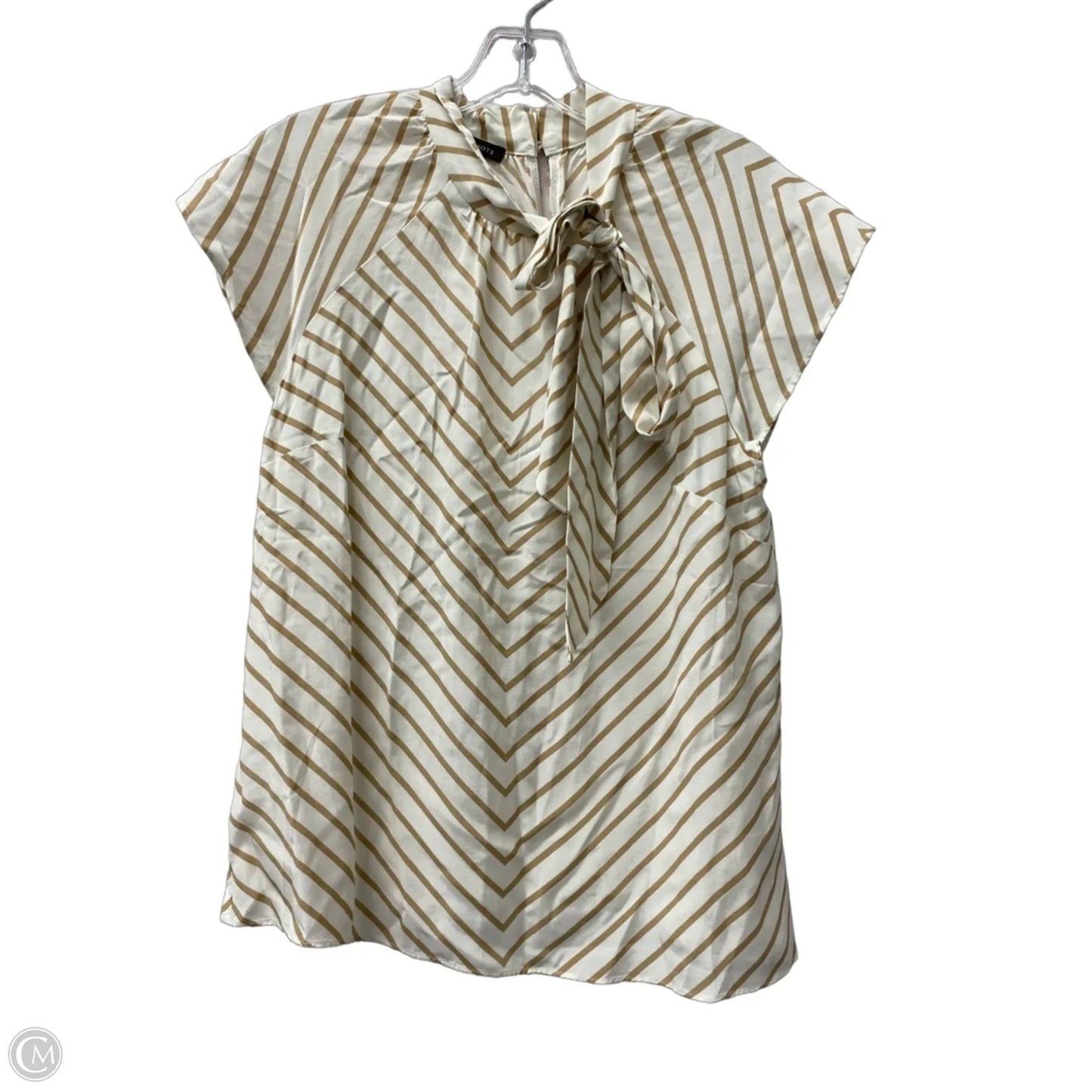 Top Short Sleeve By Talbots In Cream, Size: S
