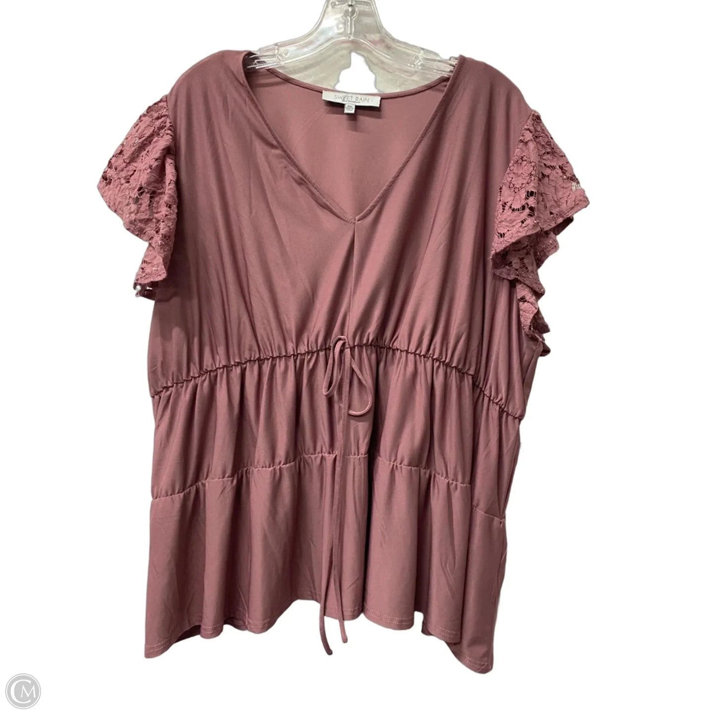 Top Short Sleeve By Sweet Rain In Purple, Size: 3x