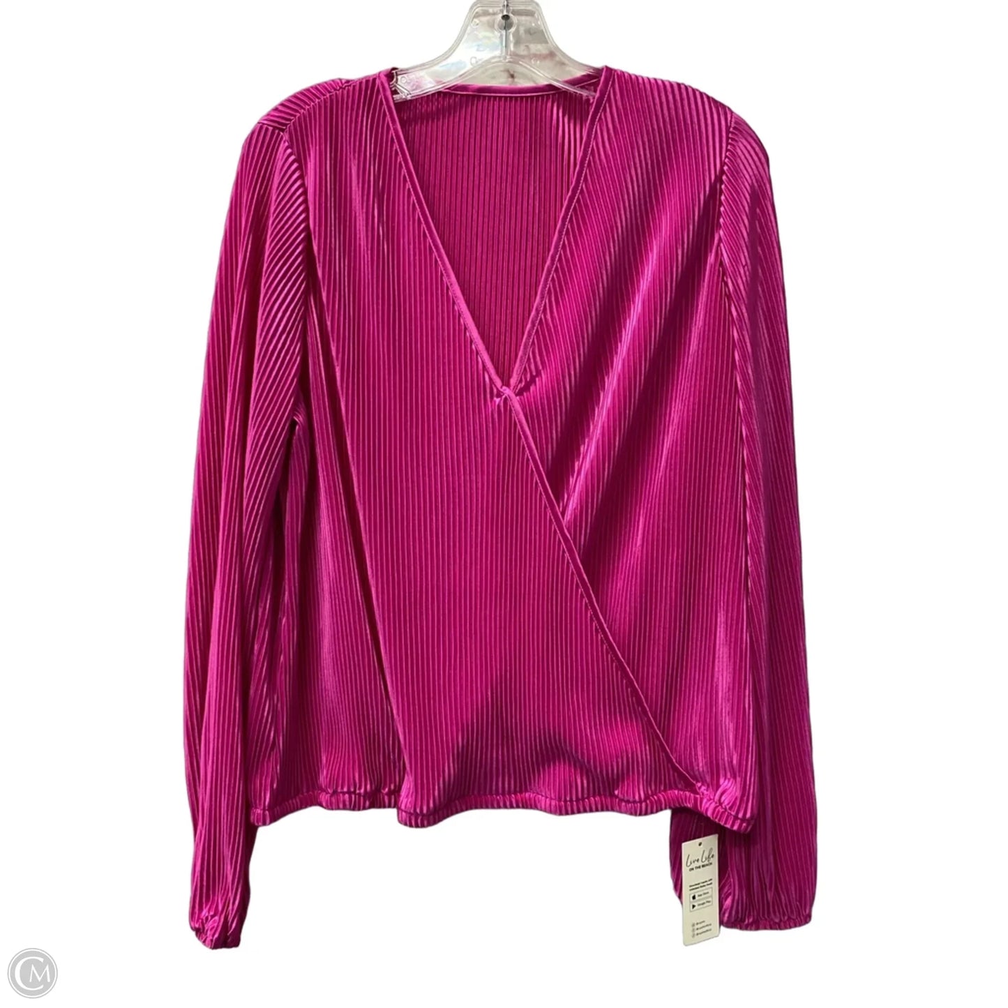 Top Long Sleeve In Pink, Size: Xl
