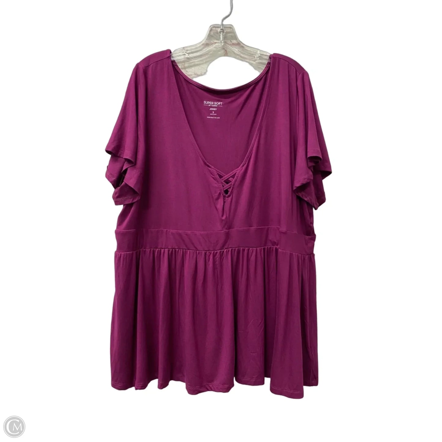 Top Short Sleeve By Torrid In Purple, Size: 3x