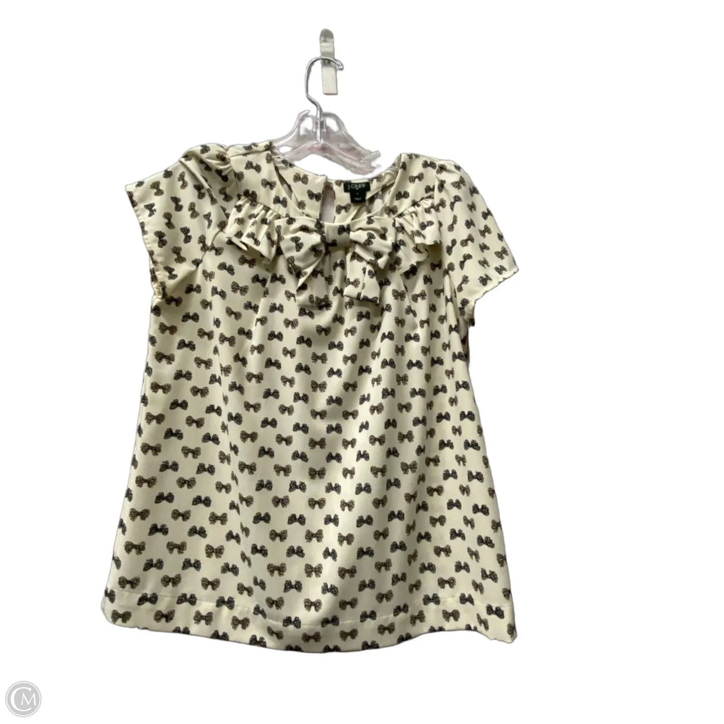 Top Short Sleeve By J. Crew In Cream, Size: S