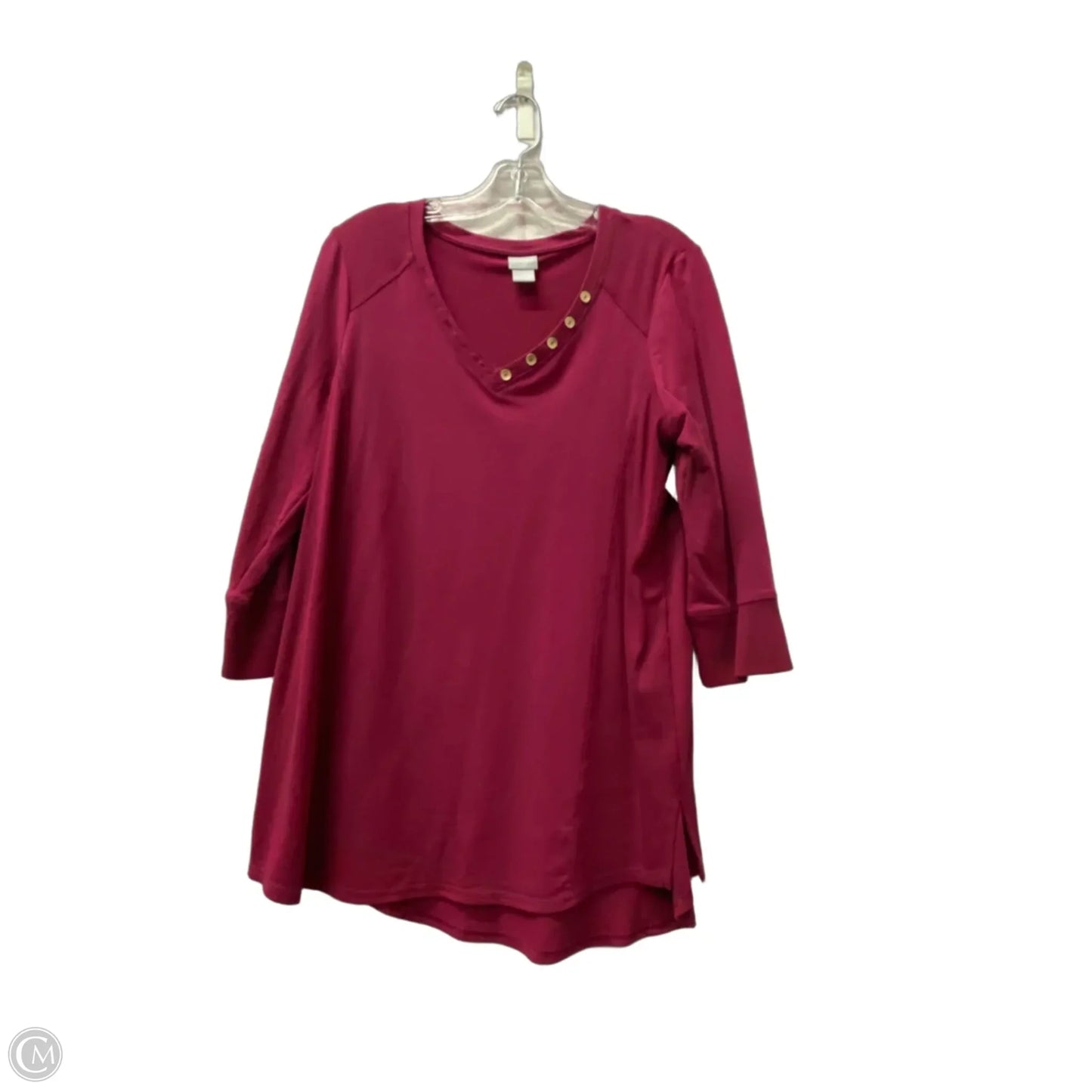 Top Long Sleeve By Chicos In Pink, Size: M