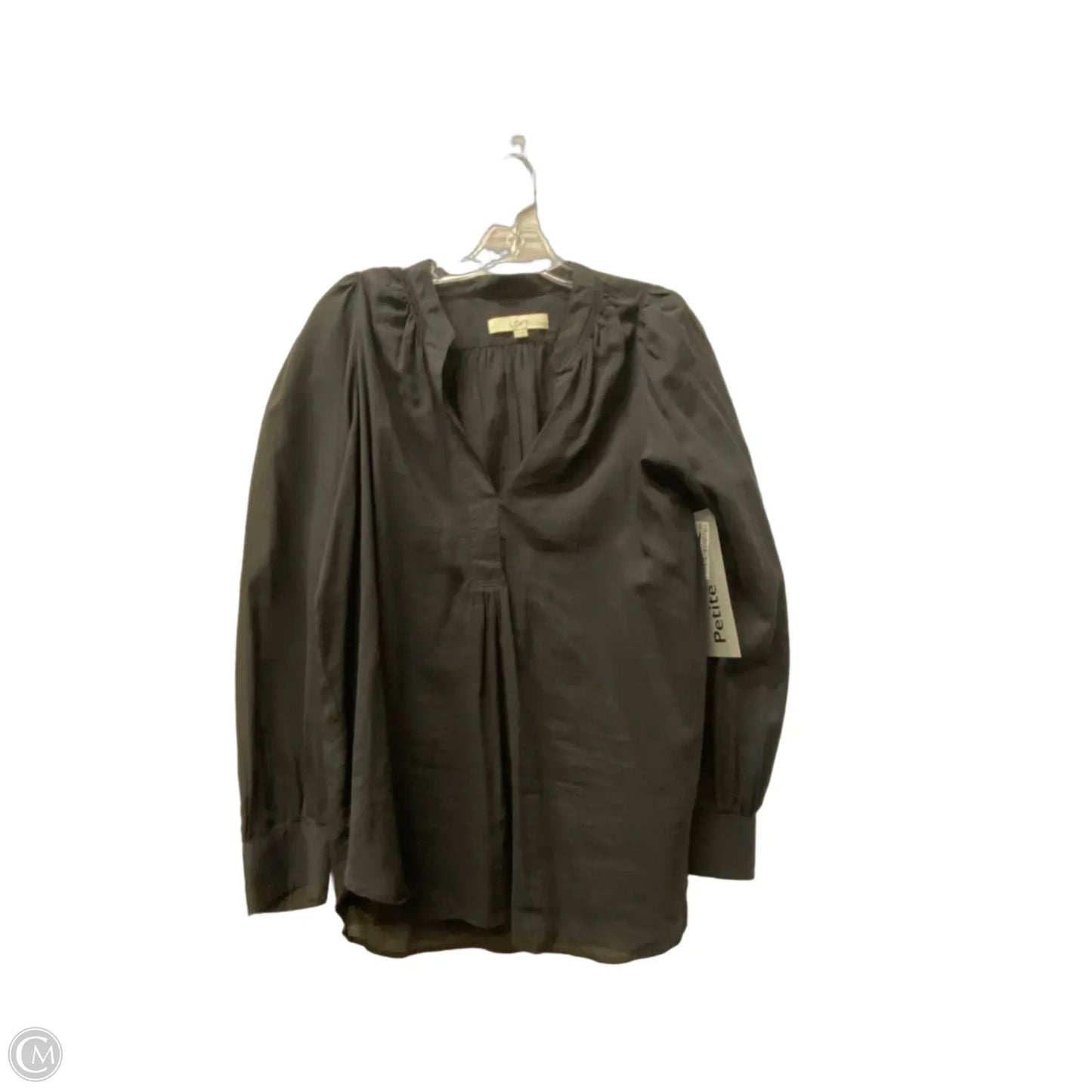 Top Long Sleeve By Loft In Black, Size: Lp