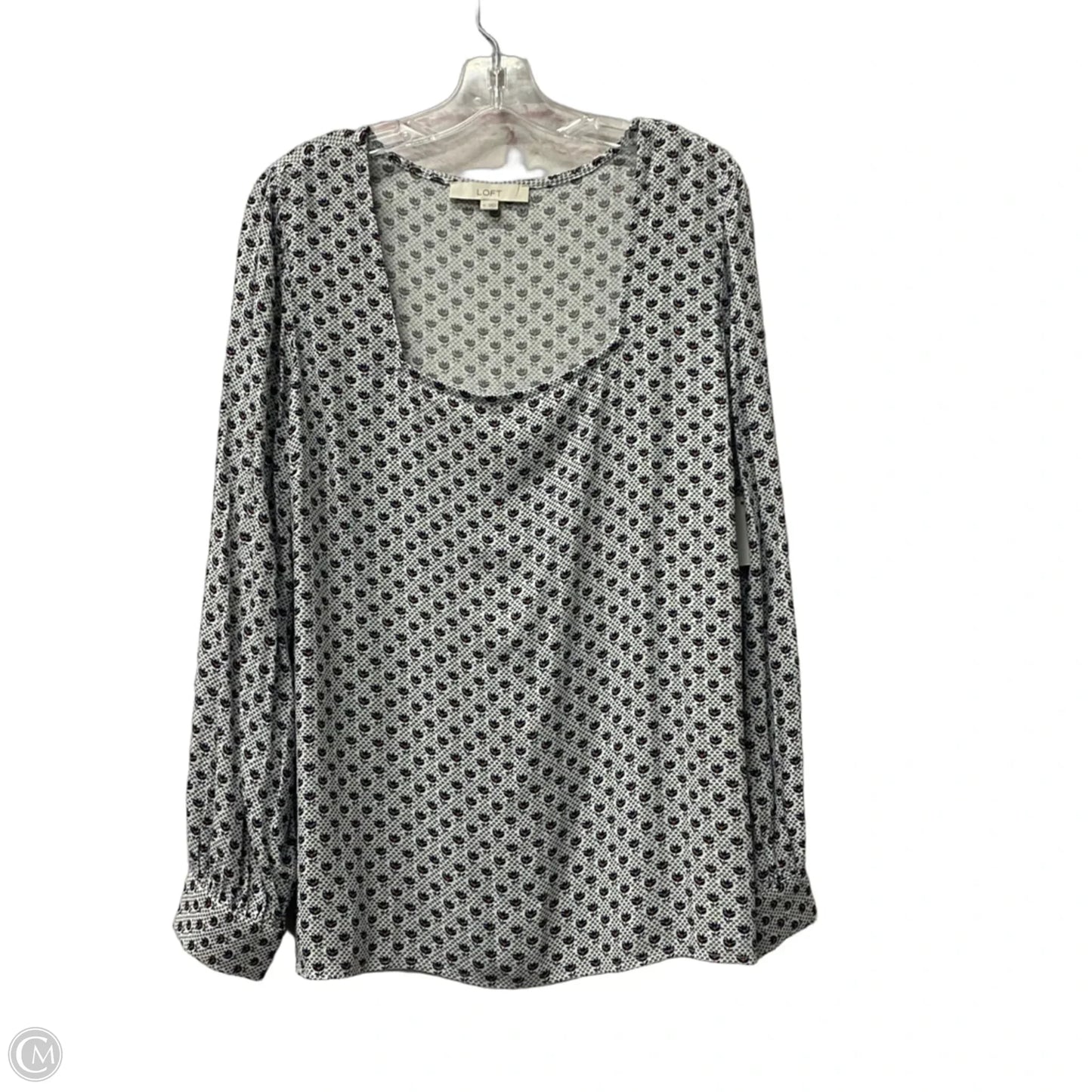 Top Long Sleeve By Loft In White, Size: M