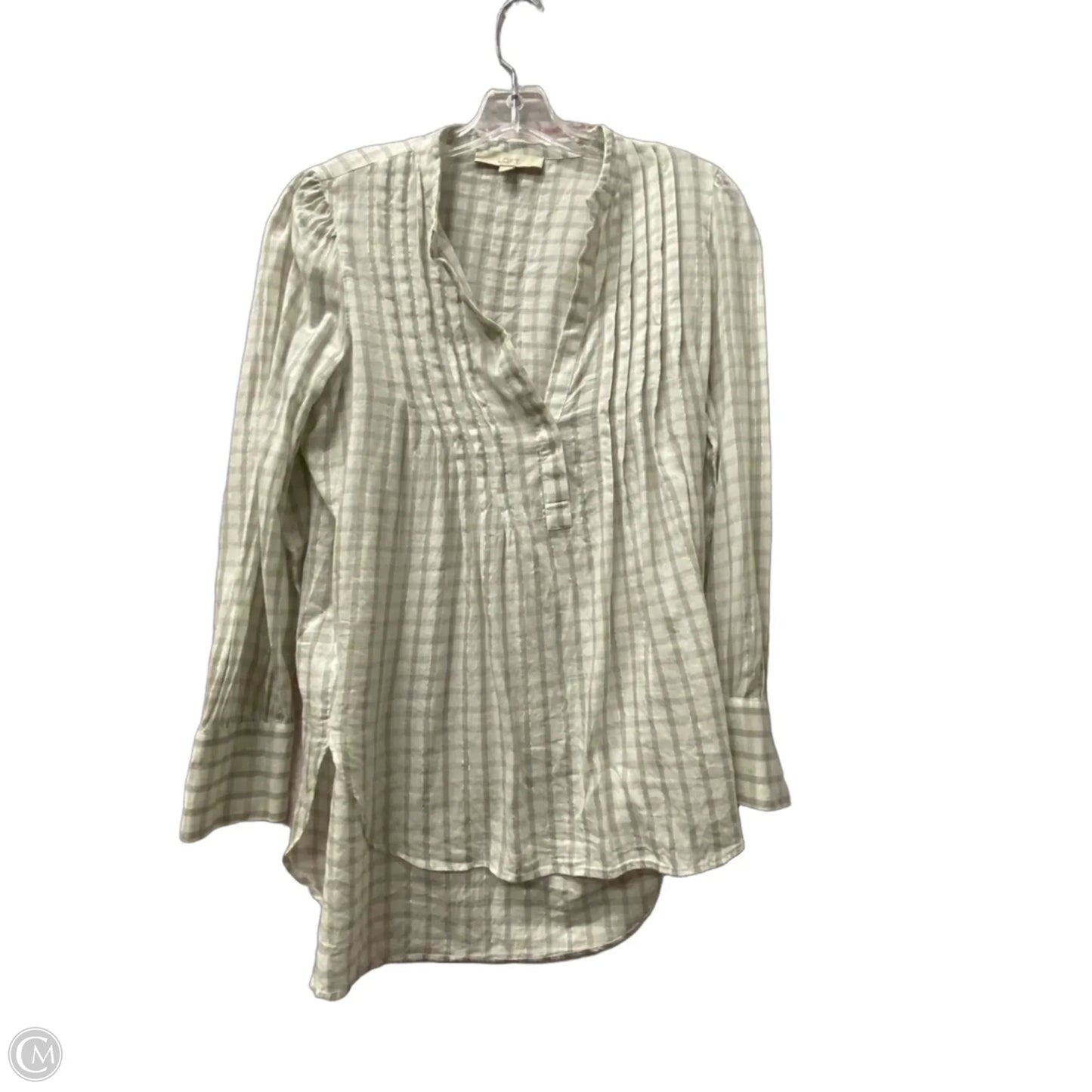 Top Long Sleeve By Loft In Grey, Size: M