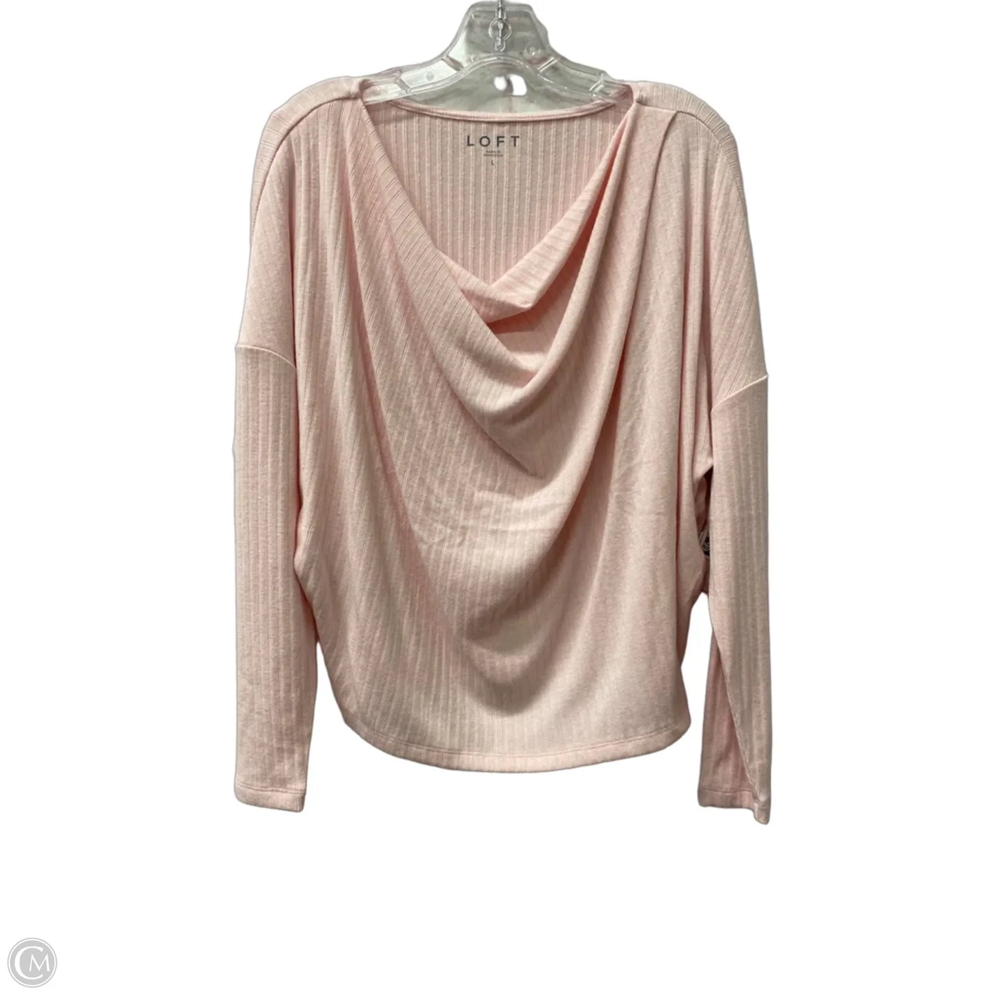 Top Long Sleeve By Loft In Pink, Size: L