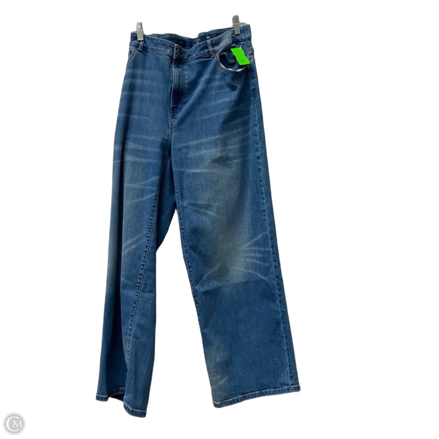 Jeans Wide Leg By J. Jill In Blue Denim, Size: 20