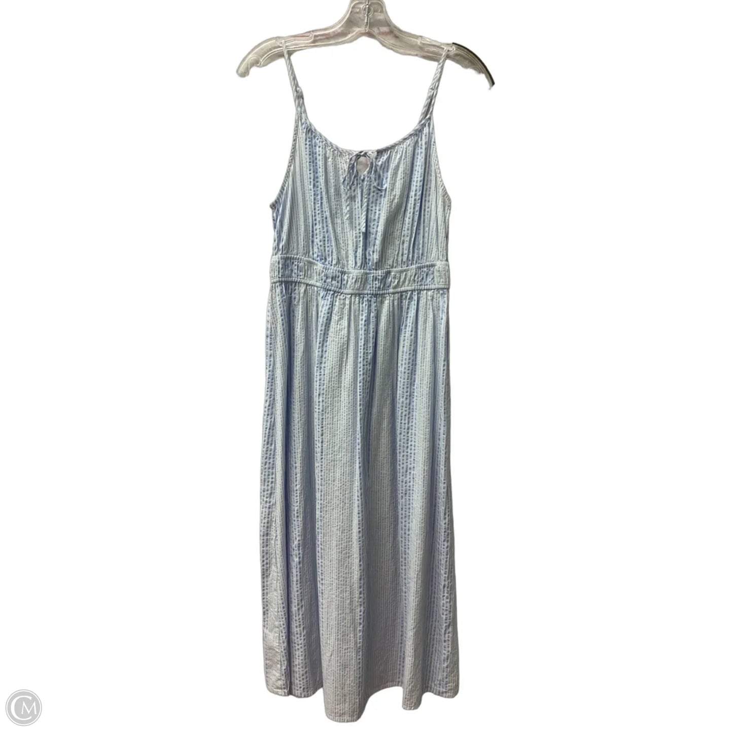 Dress Casual Midi By Loft In Blue & White, Size: S