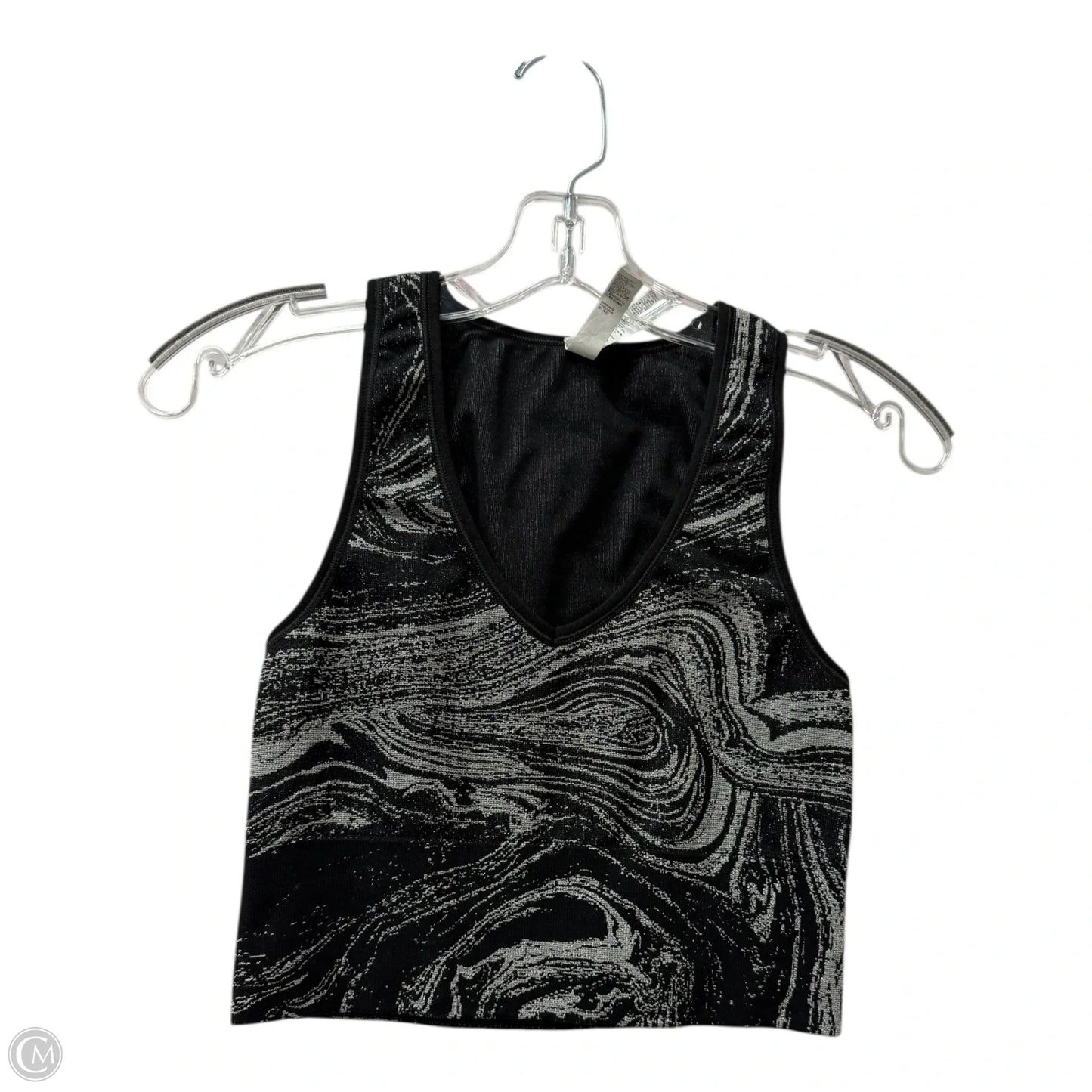 Athletic Bra By Athleta In Black & Silver, Size: S