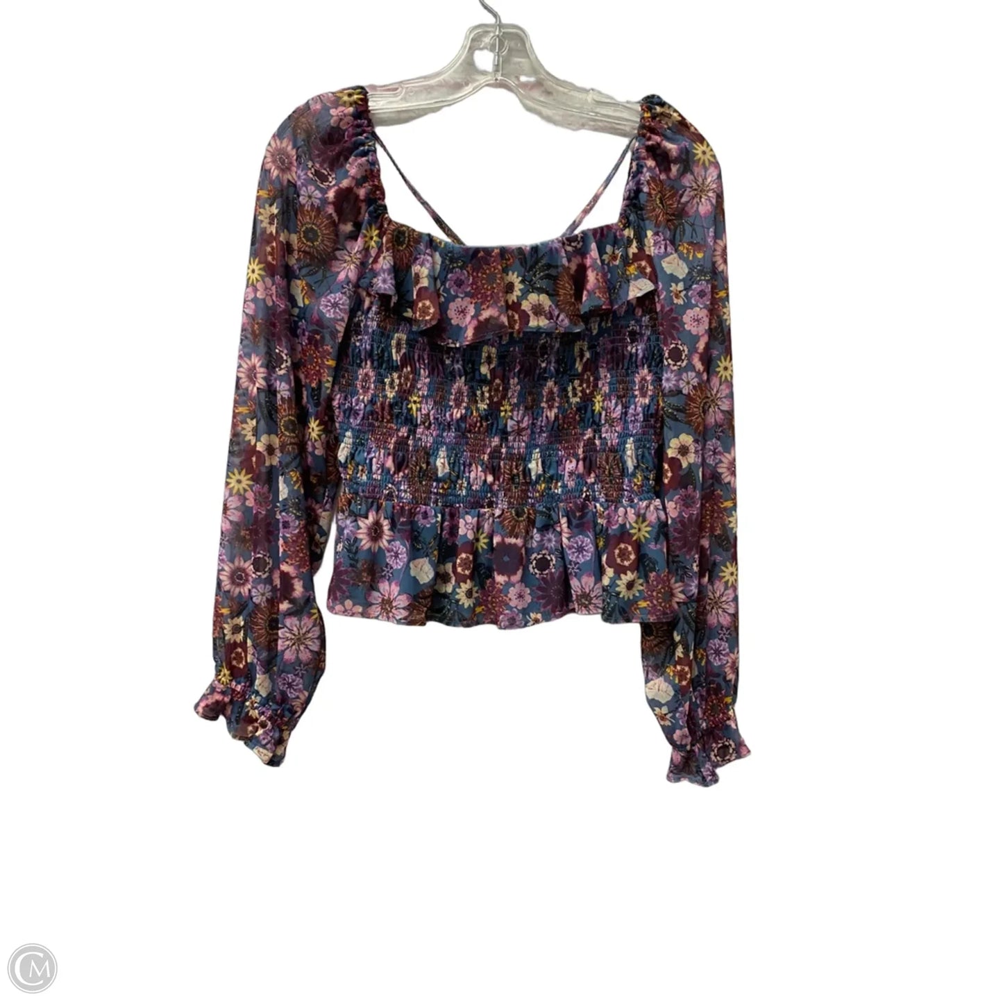 Top Long Sleeve By Lc Lauren Conrad In Blue & Purple, Size: M