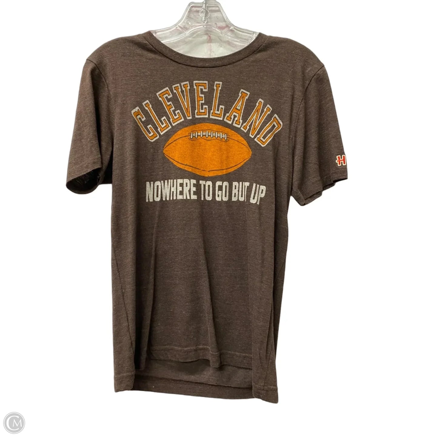 Athletic Top Short Sleeve By Homage In Brown & Orange, Size: Xs