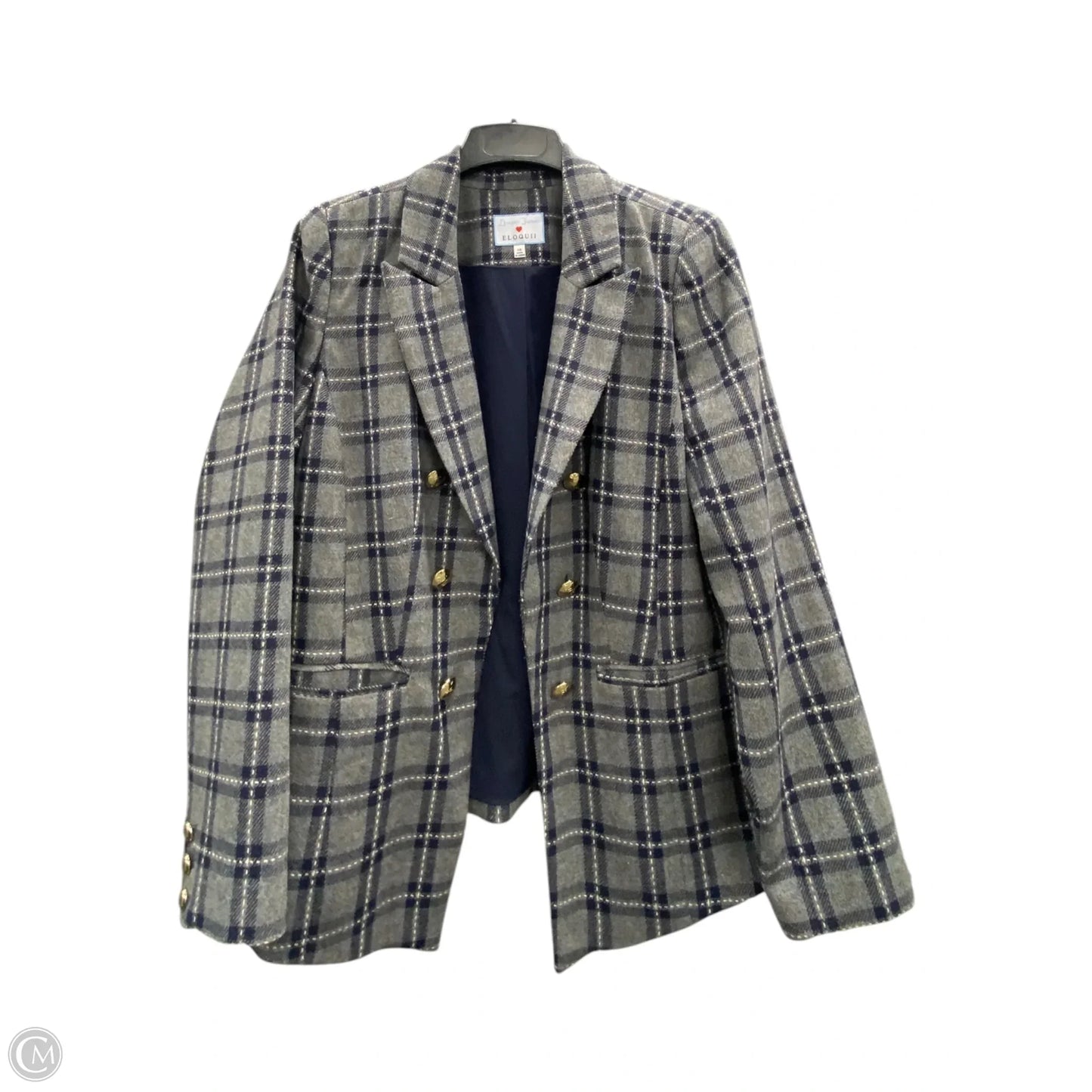 Blazer By Draper James In Blue & Grey, Size: L