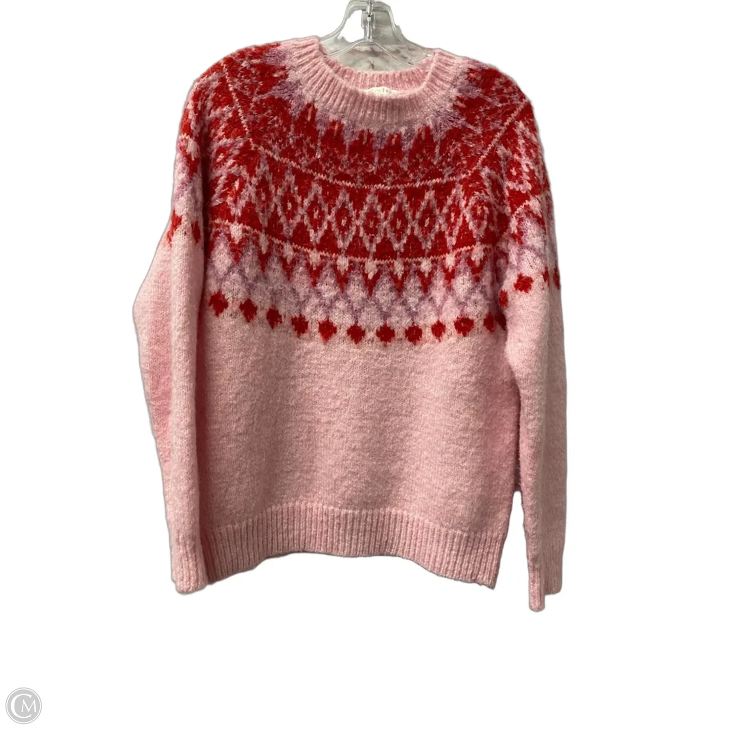 Sweater By Fate In Pink & Red, Size: S