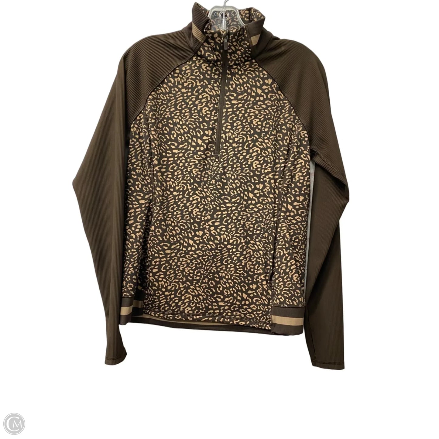Athletic Top Long Sleeve Collar By Talbots In Brown, Size: S