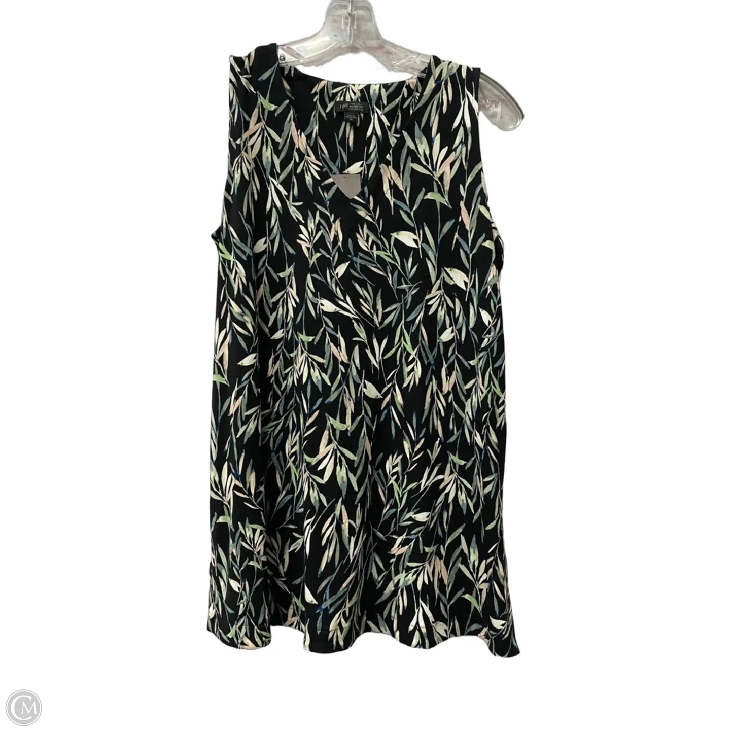 Top Sleeveless By J. Jill In Black & Green, Size: Xs