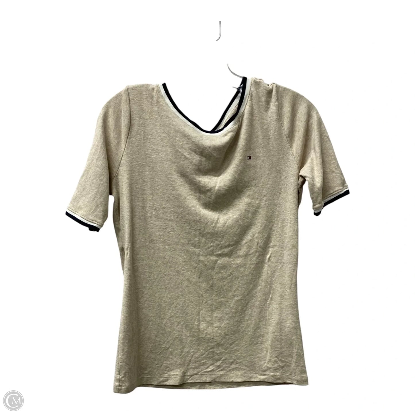 Top Short Sleeve By Tommy Hilfiger In Beige, Size: M