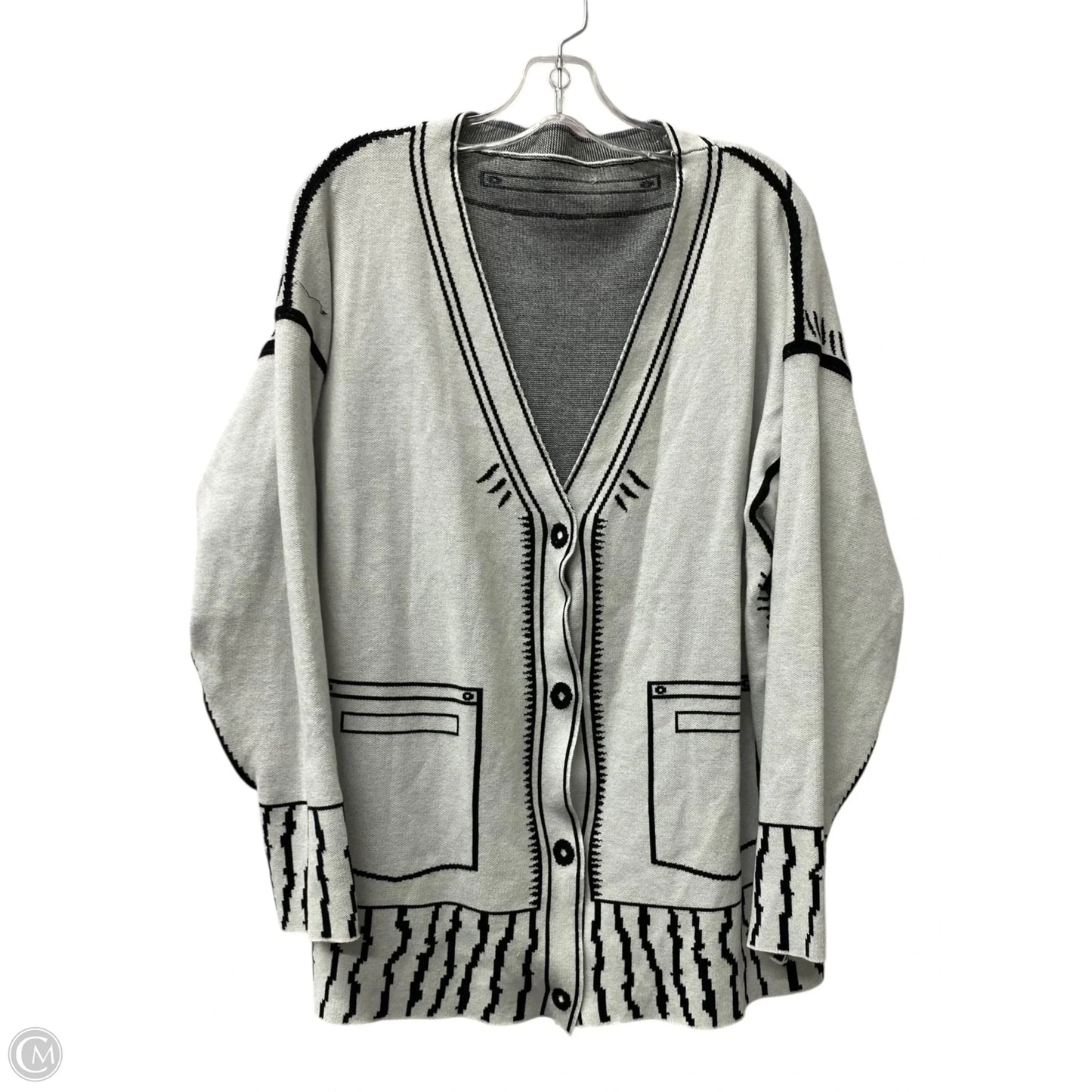 Cardigan By Shein In Grey, Size: 2x