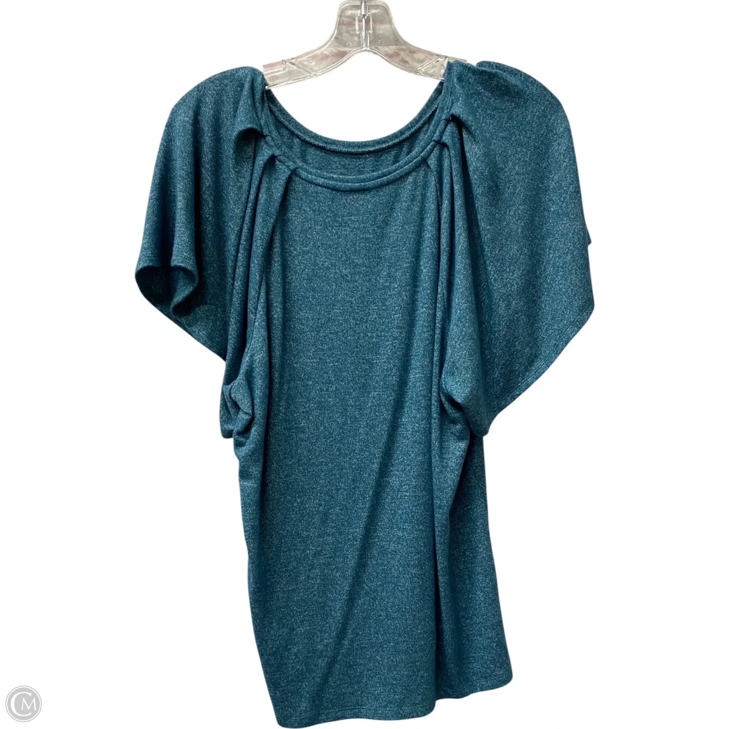 Top Short Sleeve By Ann Taylor In Blue, Size: L