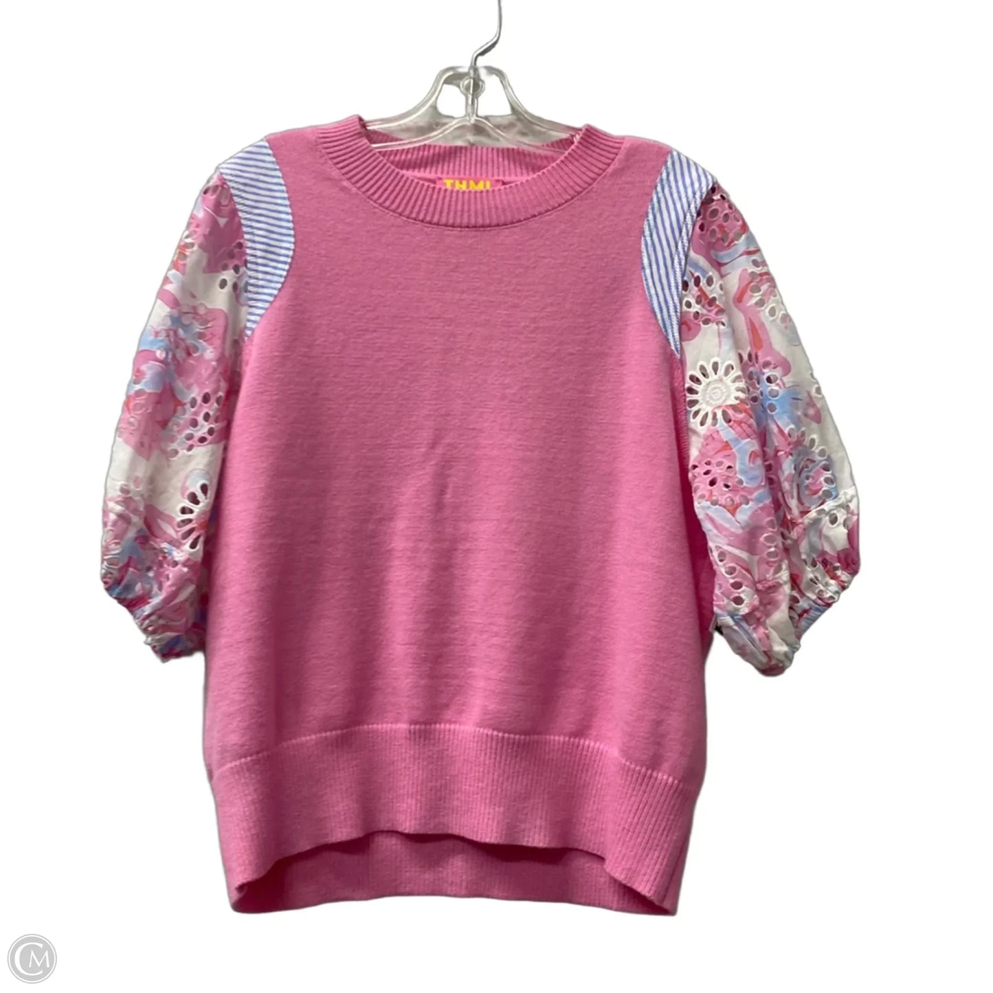 Sweatshirt Collar By Thml In Pink, Size: M