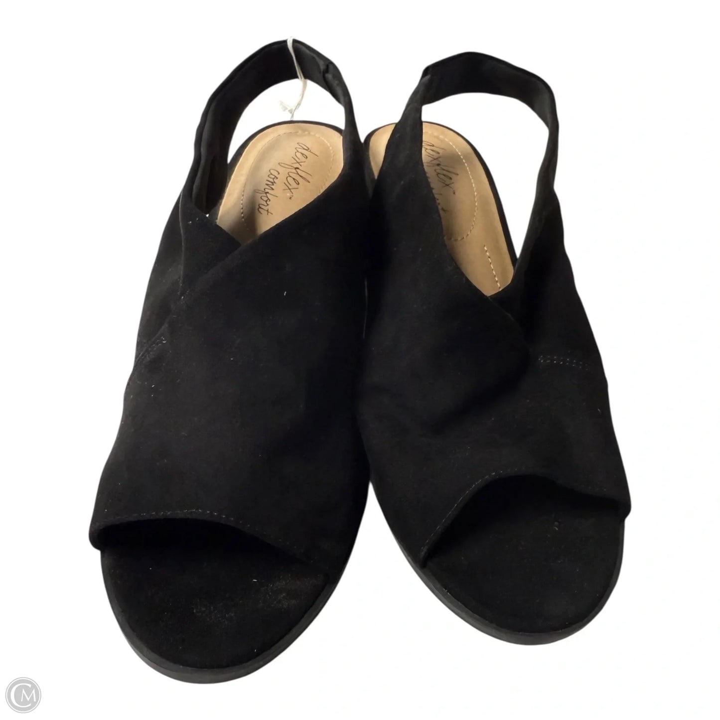 Sandals Heels Block By Dexflex In Black, Size: 8.5